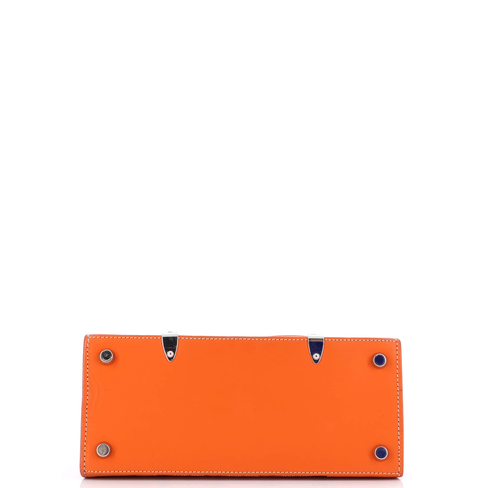 Structured Saigon Top Handle Bag Coated Canvas with Leather Mini