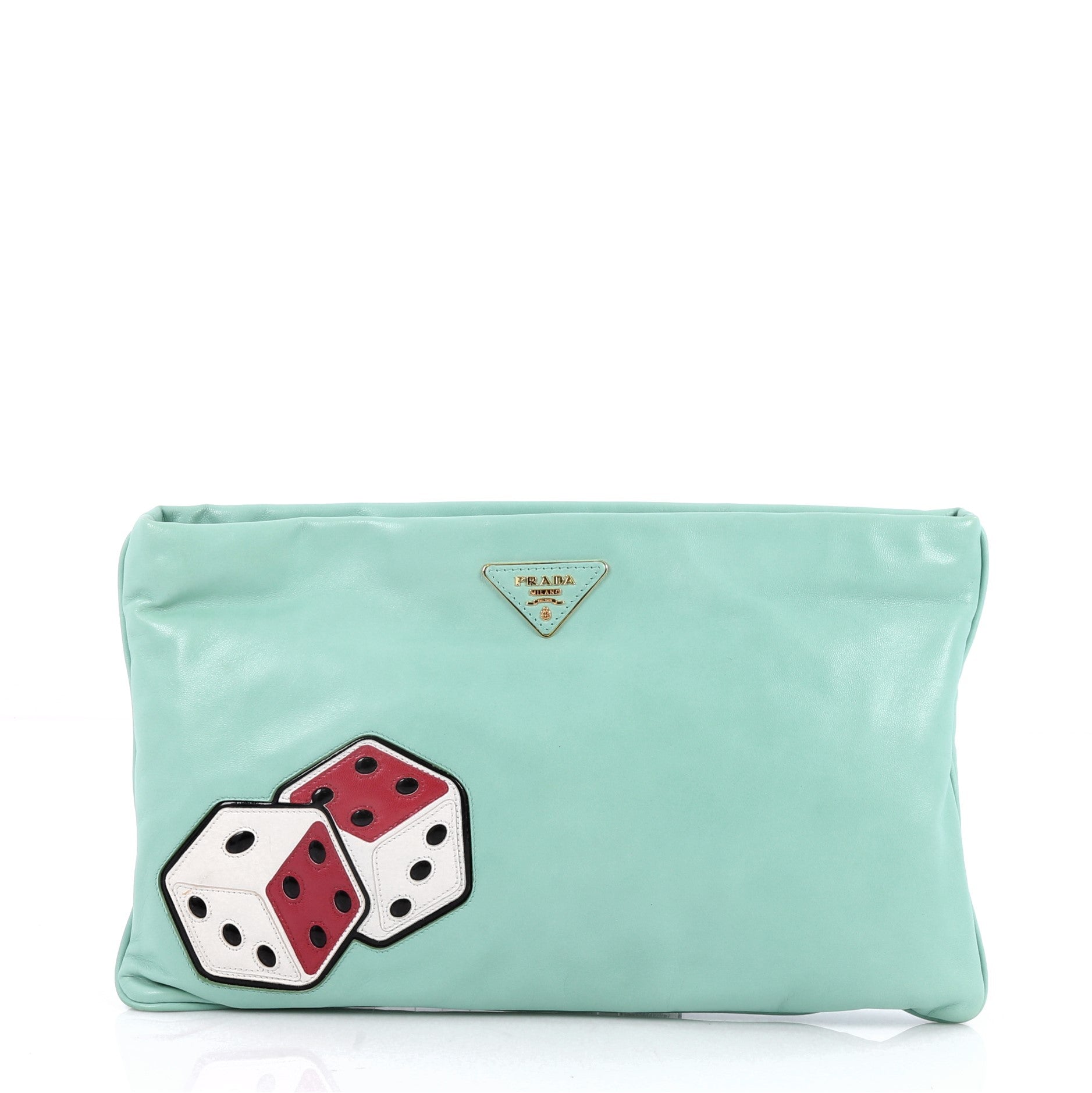 50's Graphic Clutch Nappa Leather
