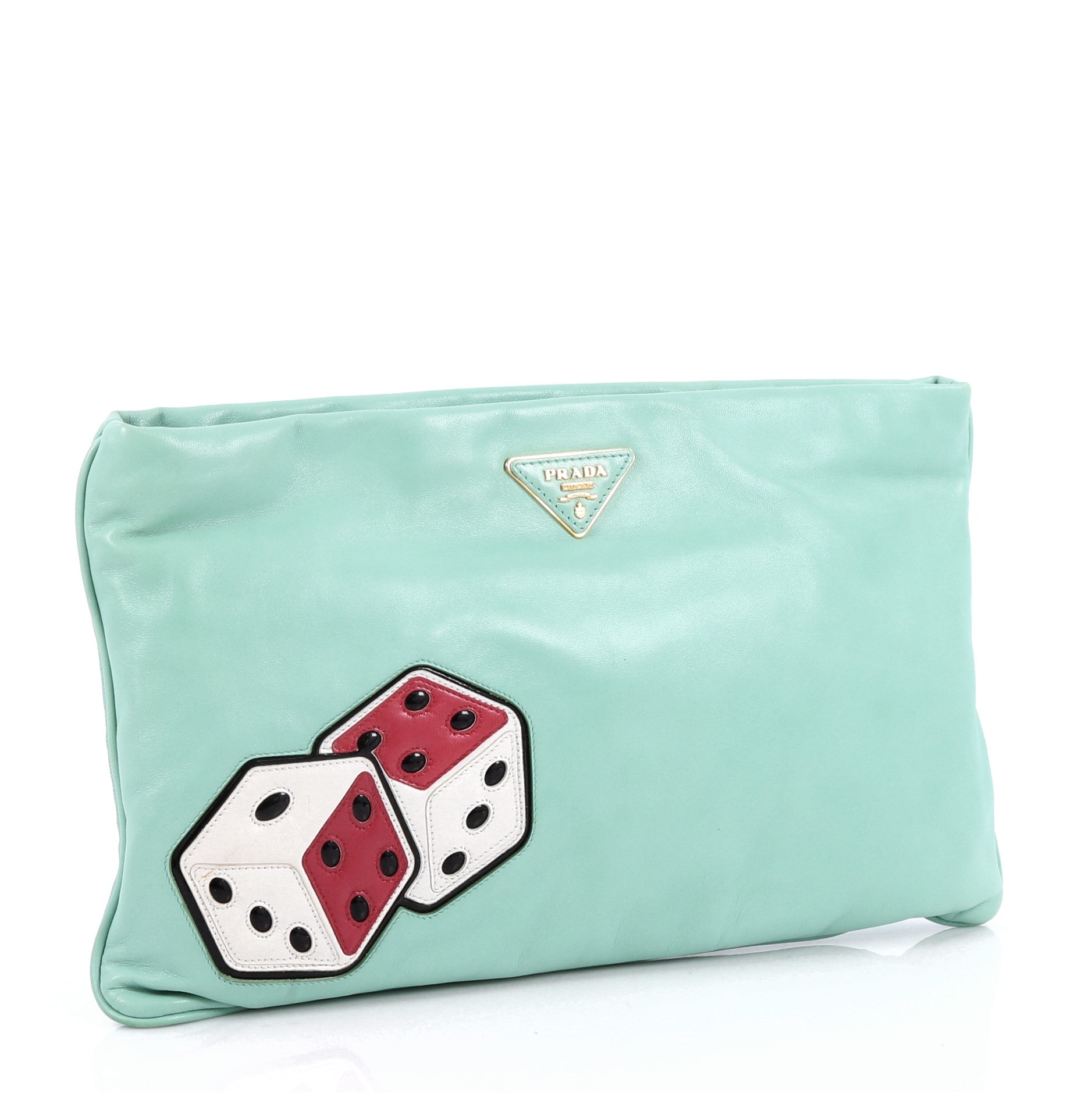 50's Graphic Clutch Nappa Leather