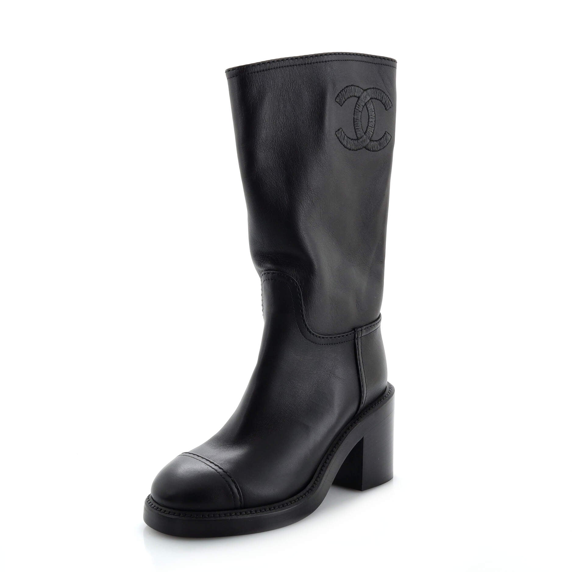 Women's Cap Toe CC Mid-Calf Boots Leather