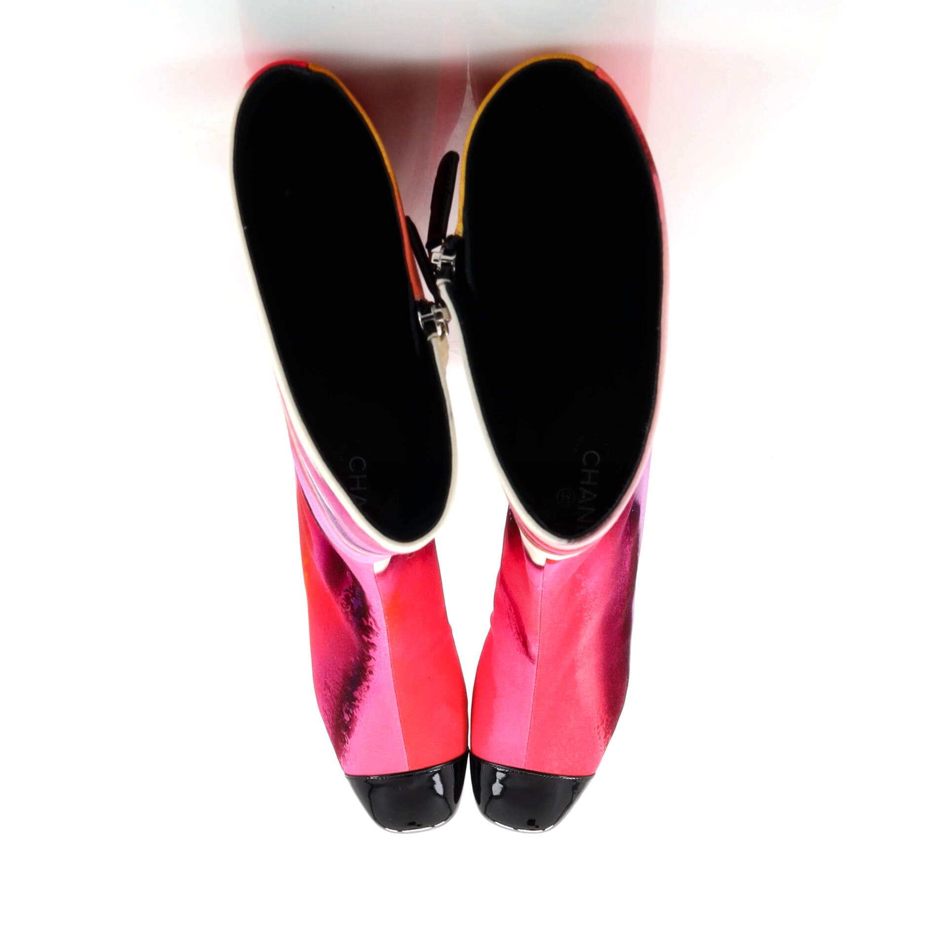 Women's Happy Hippie CC Cap Toe Knee High Boots Tie-Dyed Canvas and Patent