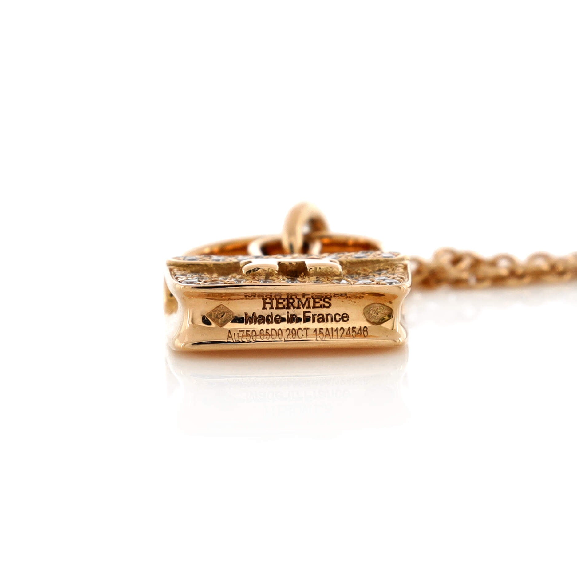 Amulettes Constance Pendant NM Necklace 18K Rose Gold and Diamonds