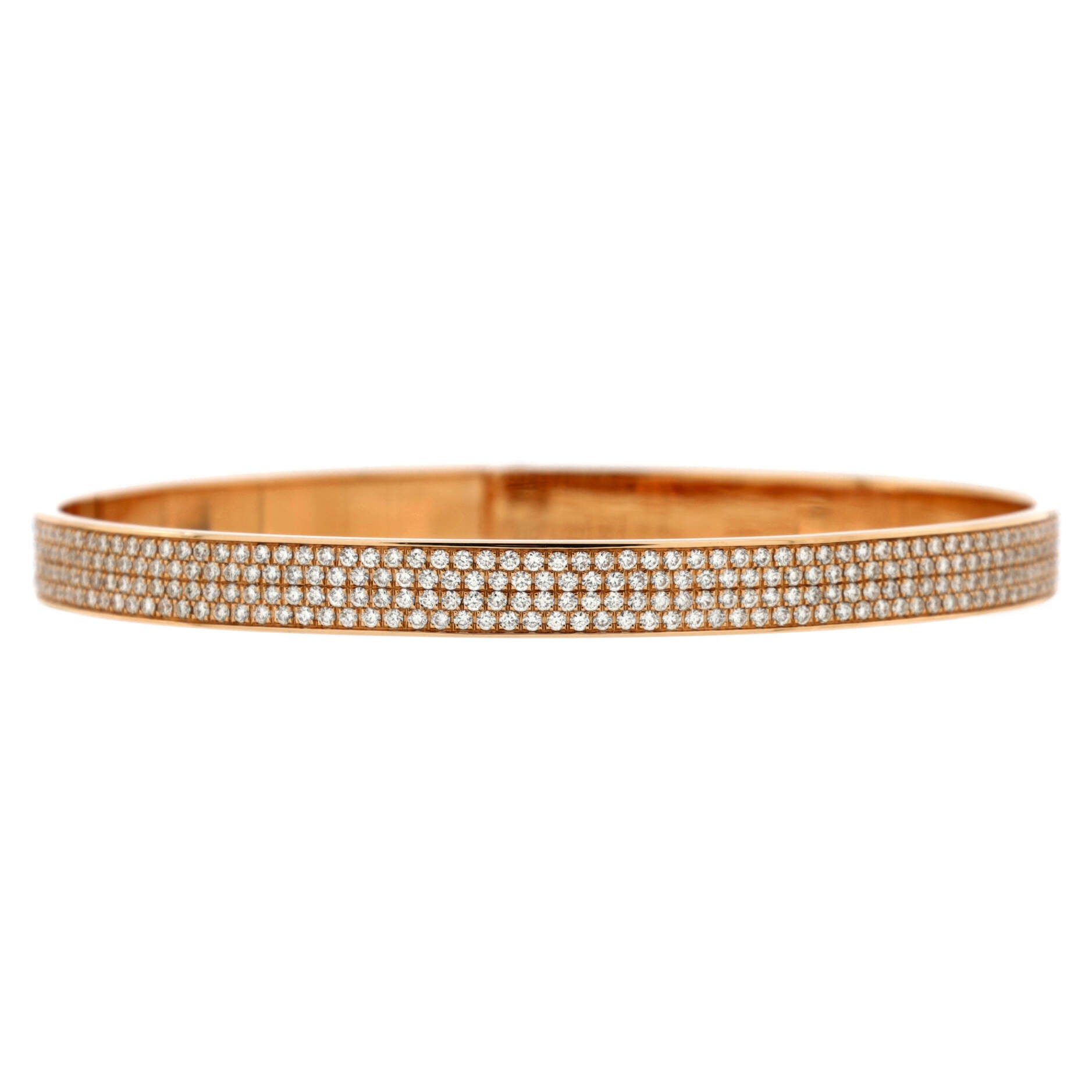 Kelly Bracelet 18K Rose Gold with Full Pave Diamonds Small