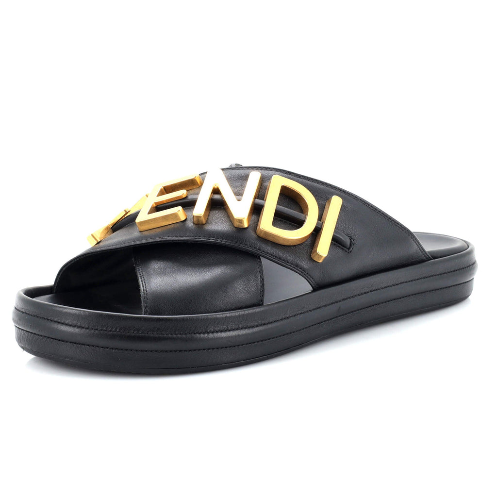 Women's Fendigraphy Slide Sandals Leather