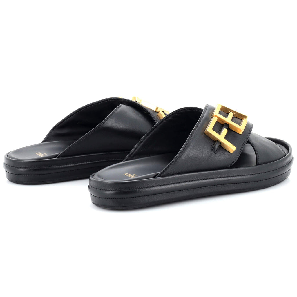 Women's Fendigraphy Slide Sandals Leather