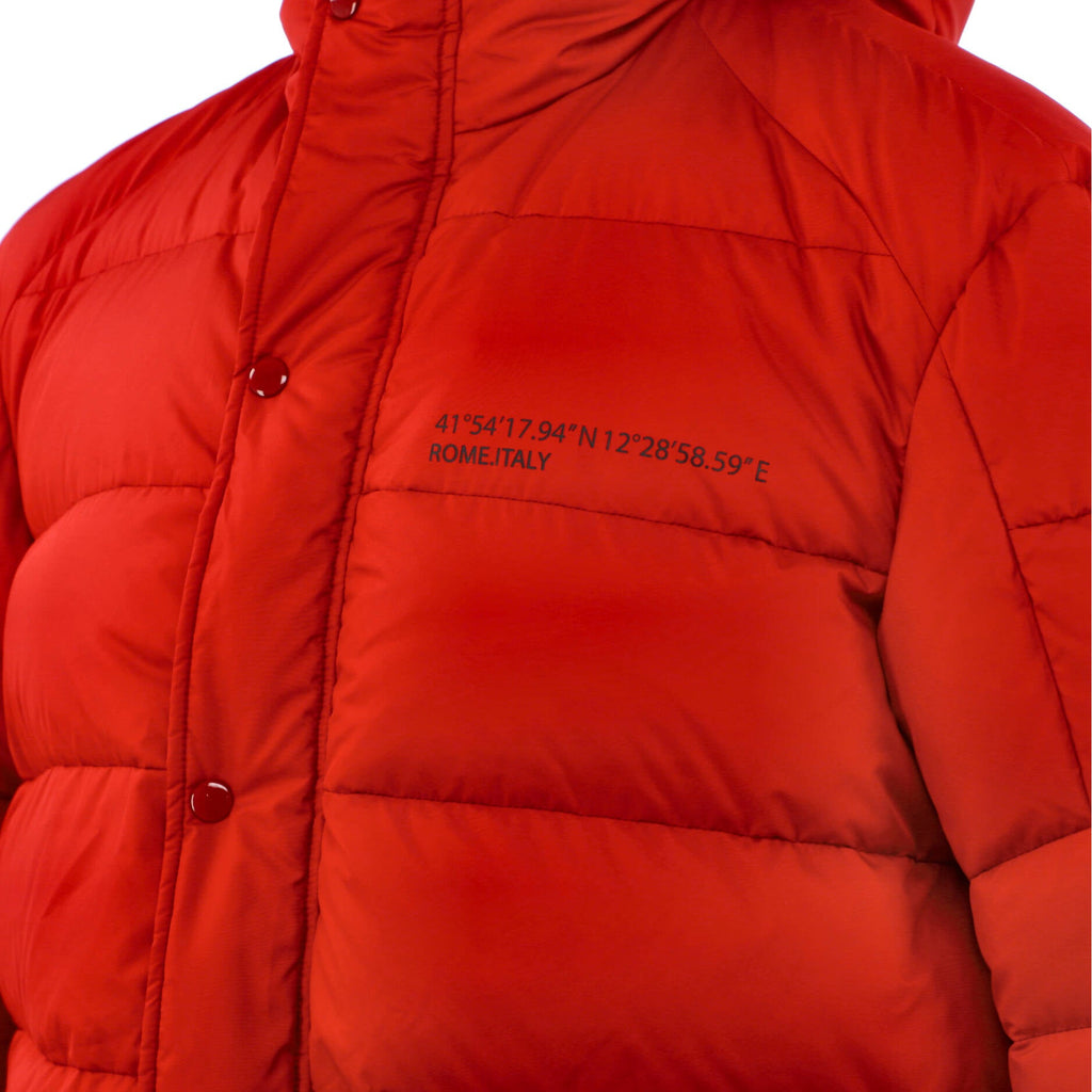 Men's Hooded Puffer Coat Polyamide with Down