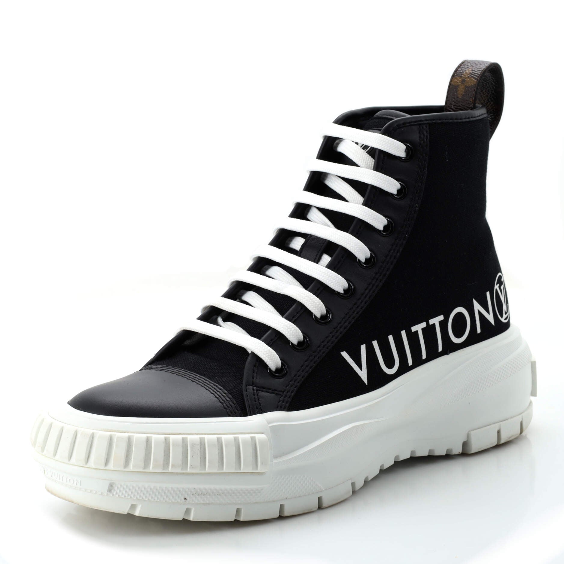 Women's LV Squad Sneaker Boots Canvas with Monogram Canvas