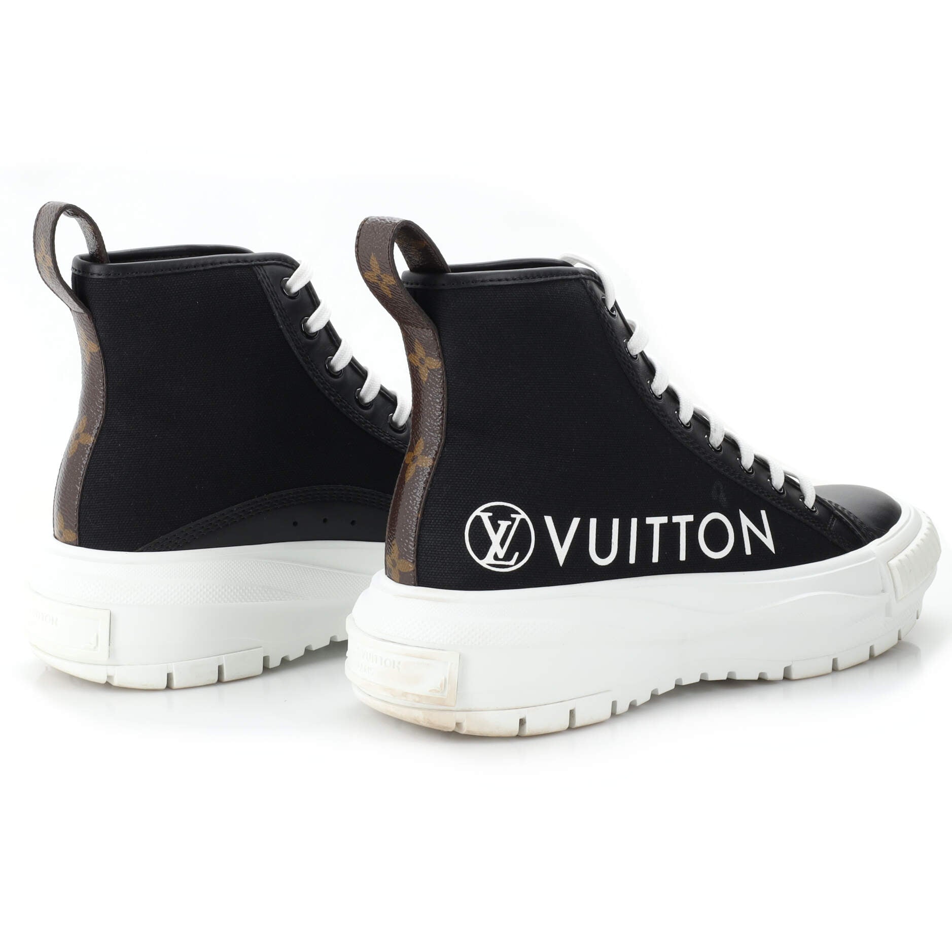 Women's LV Squad Sneaker Boots Canvas with Monogram Canvas