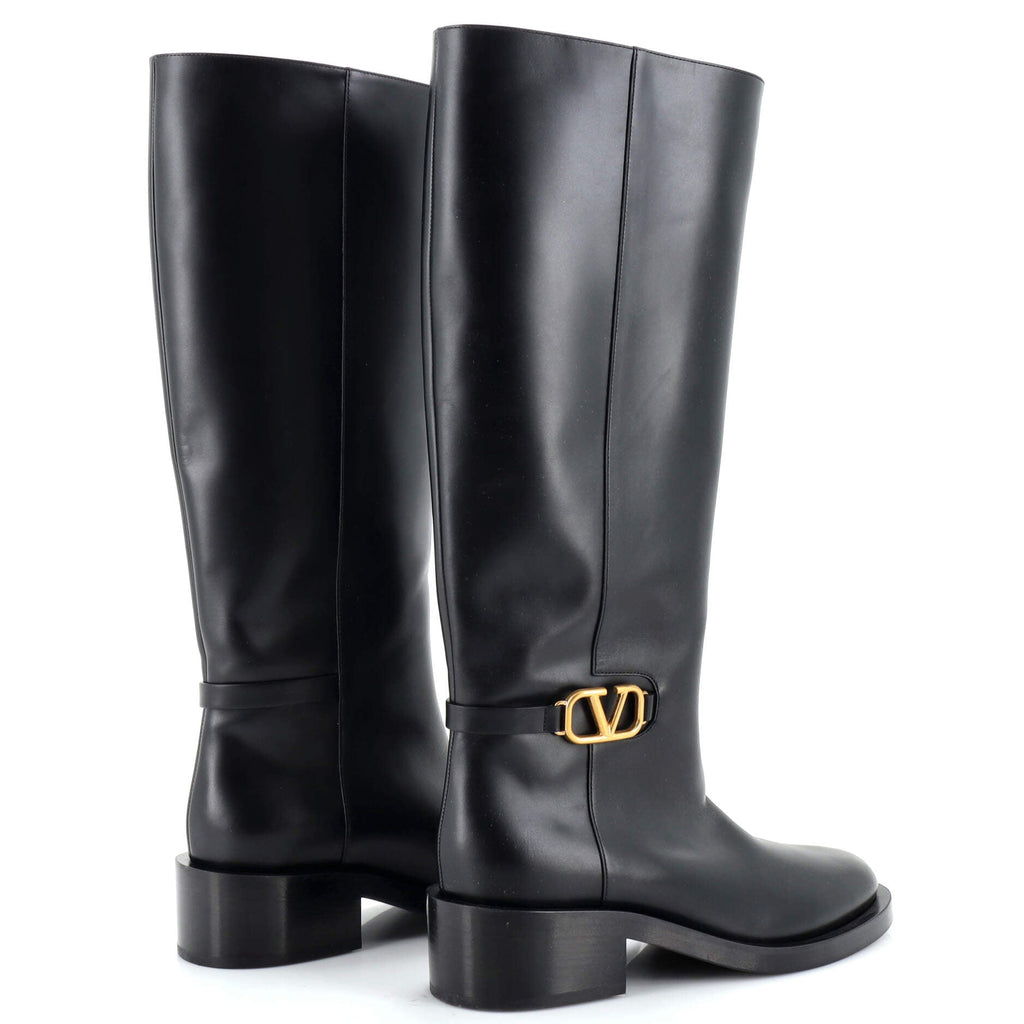 Women's VLogo Knee-High Boots Leather