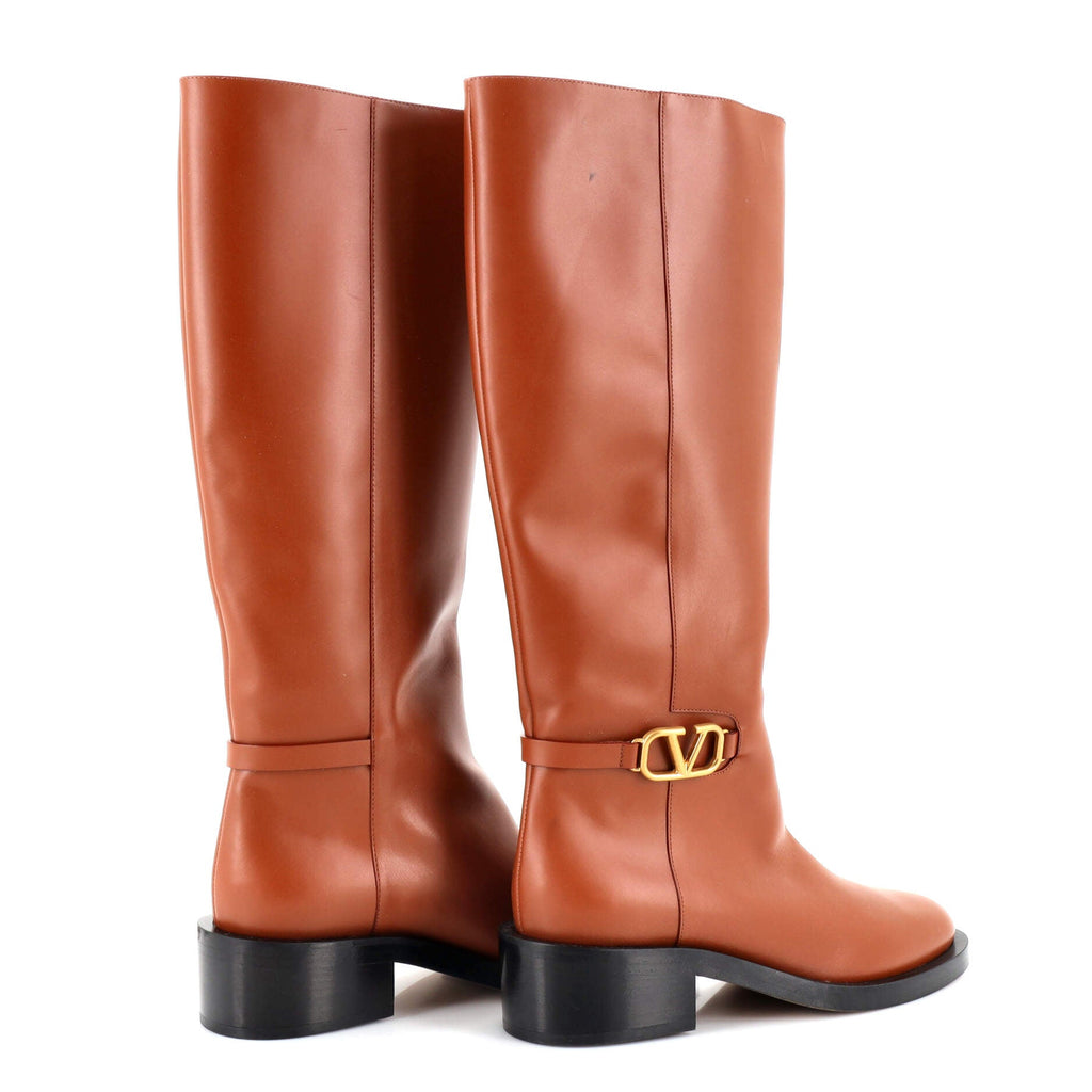 Women's VLogo Knee-High Boots Leather