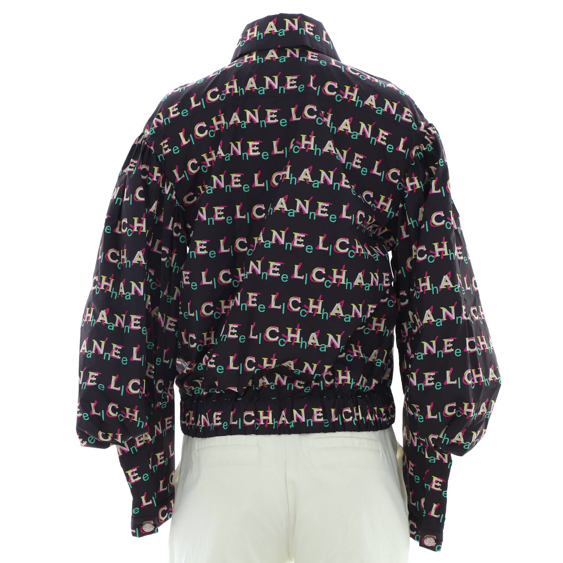 Women's All Over Logo Bomber Jacket Printed Polyamide