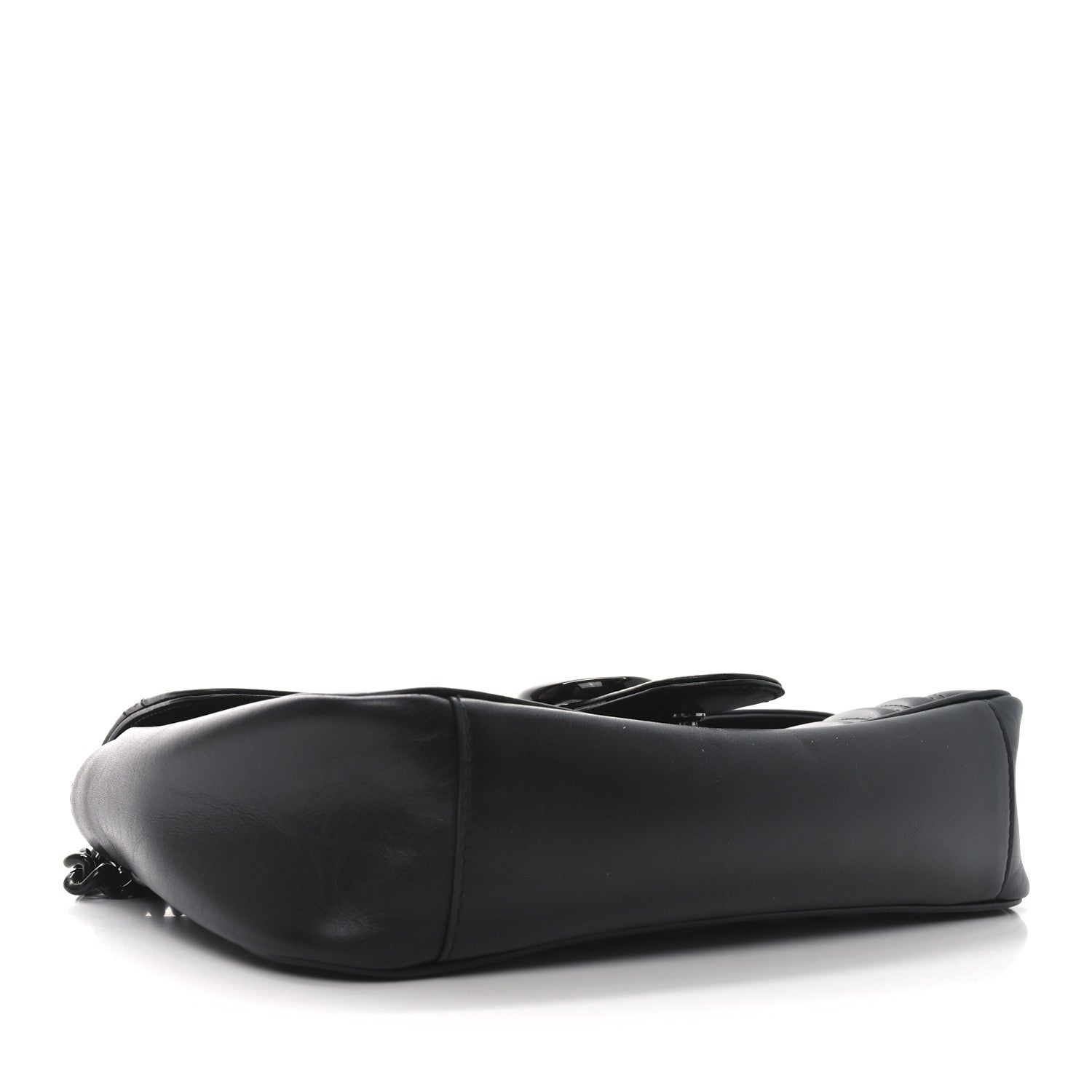 Calfskin Matelasse Monochrome Small GG Marmont Shoulder Bag Black
