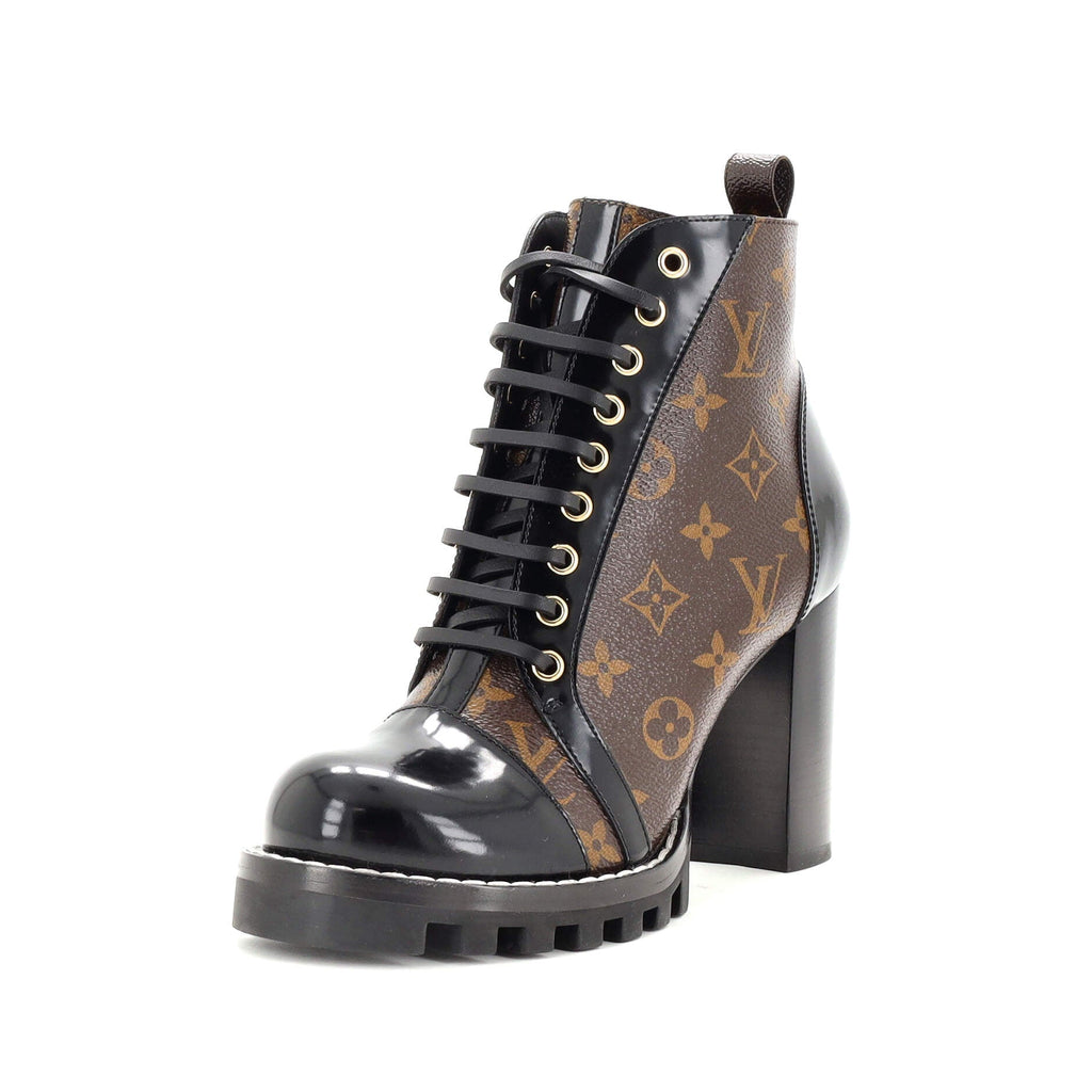 Women's Star Trail Ankle Boots Monogram Canvas with Patent