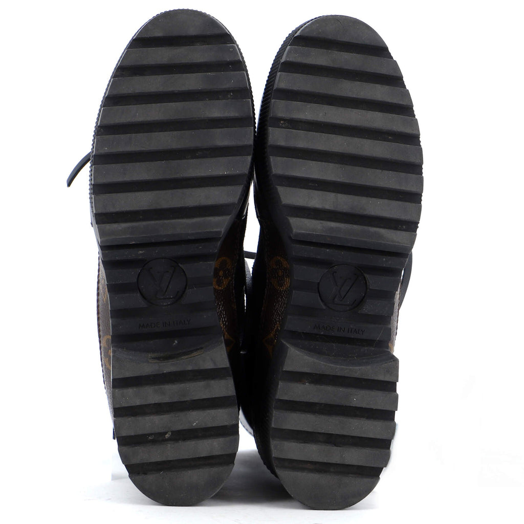Women's Laureate Platform Desert Boots Suede with Monogram Canvas