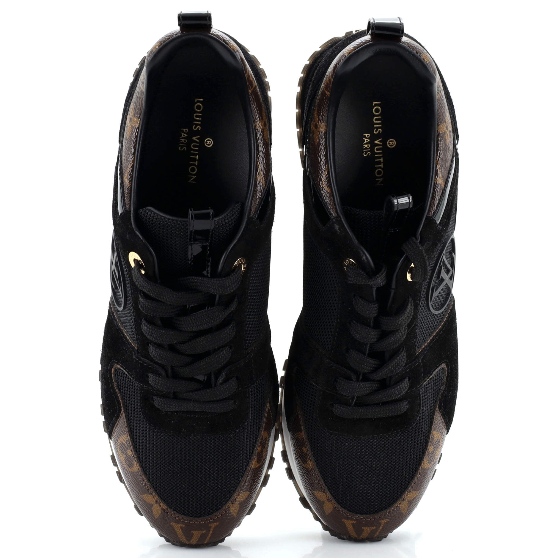 Women's Run Away Sneakers Mesh with Monogram Canvas and Suede