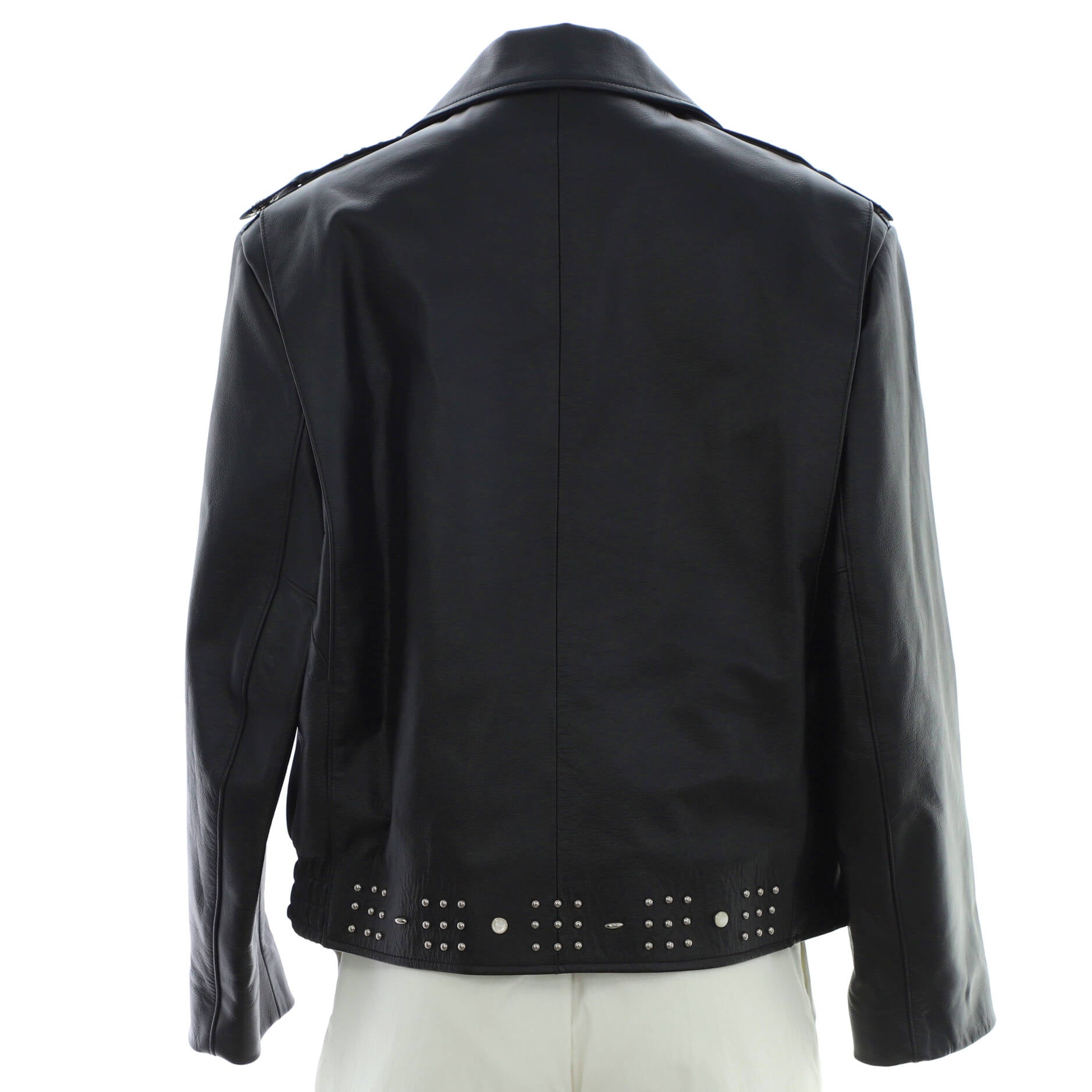 Women's Biker Jacket Studded Leather