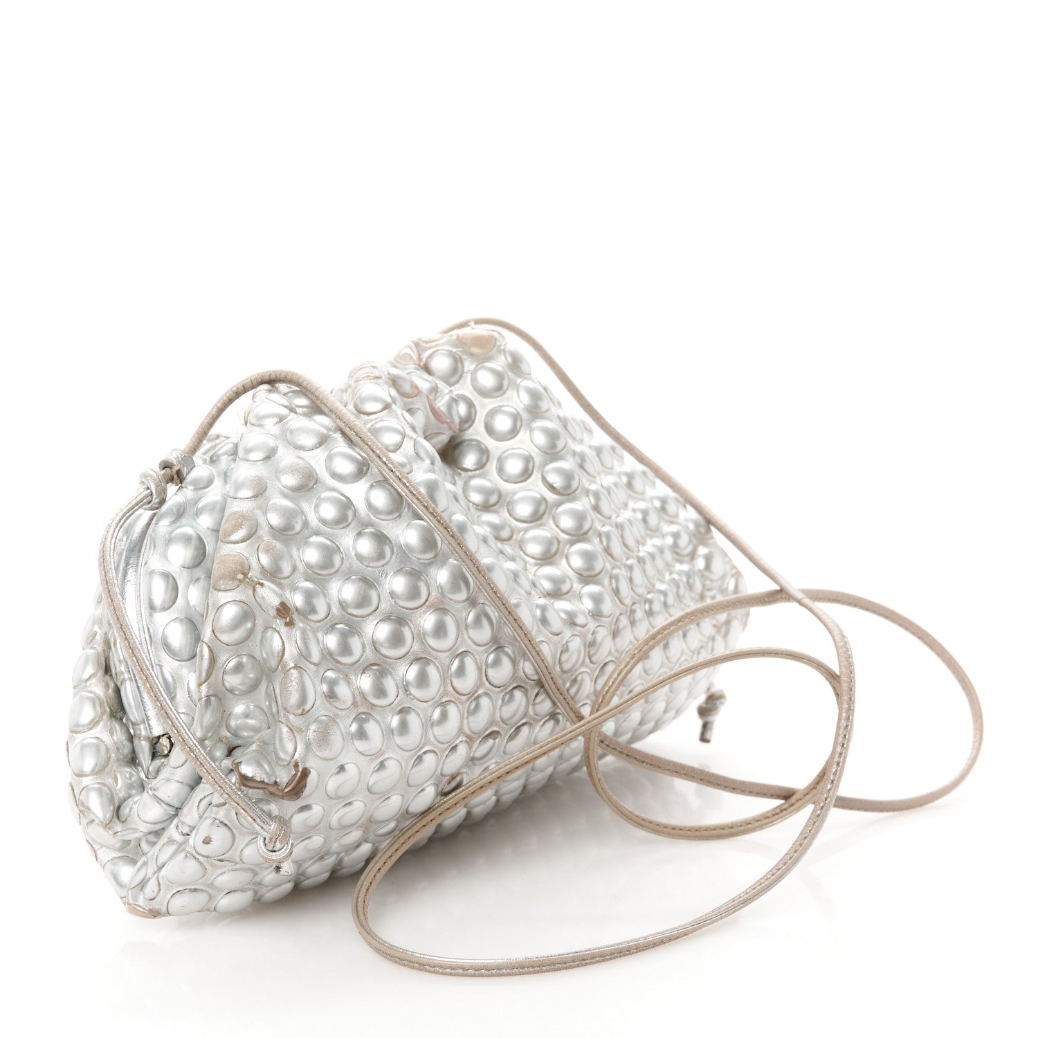 Metallic Fabric Bubble Wrap The Mini Pouch Silver