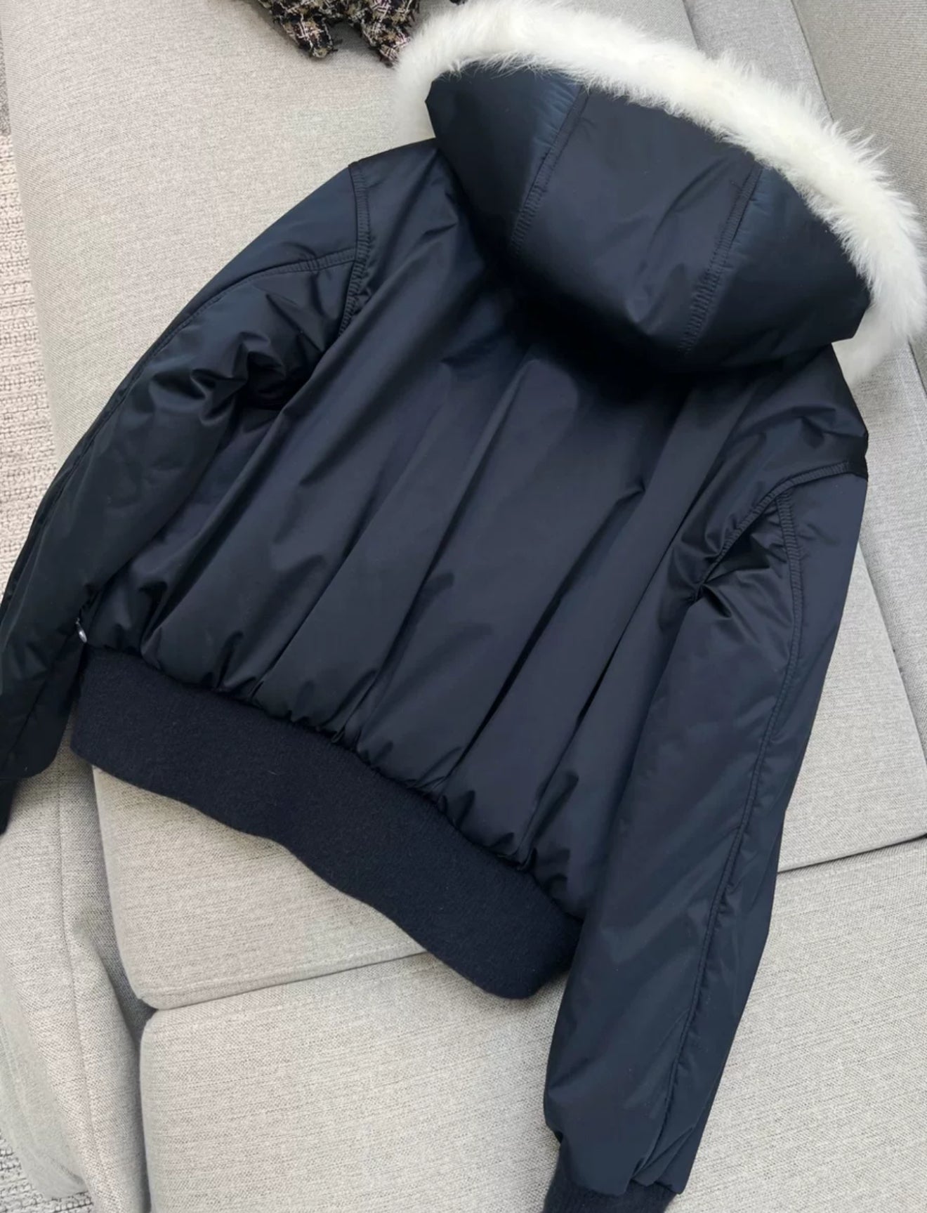 Chanel 23N white fur down jacket