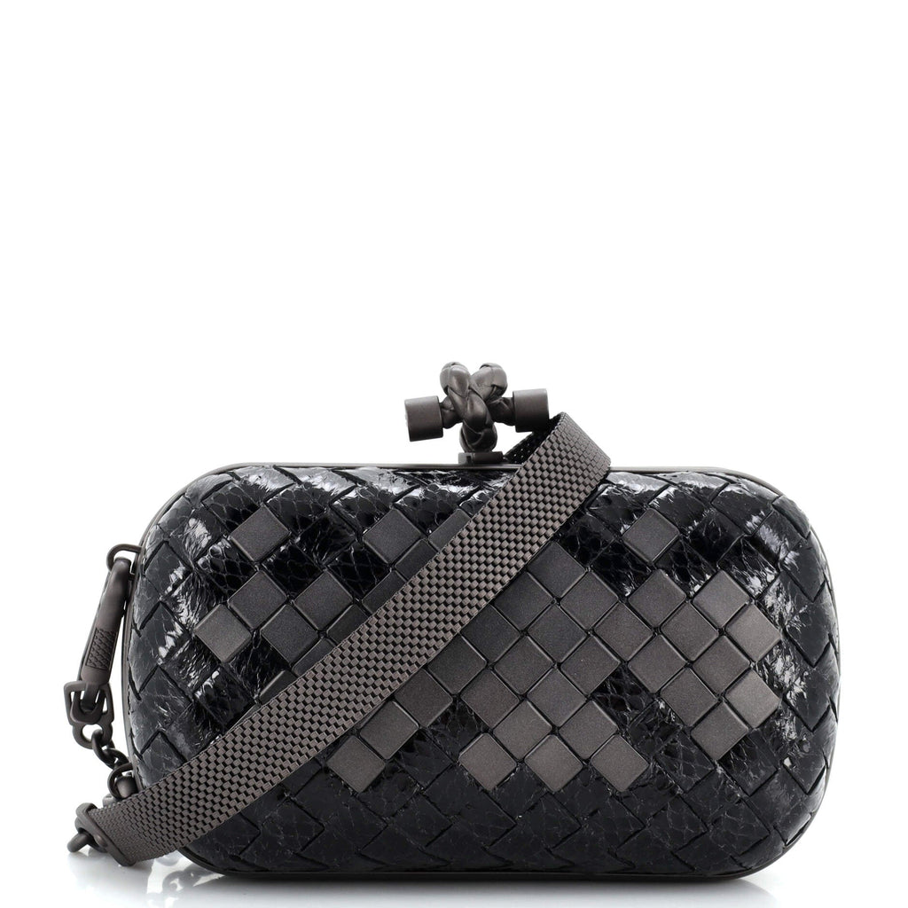 Mosaique Box Knot Clutch Ayers with Leather Small