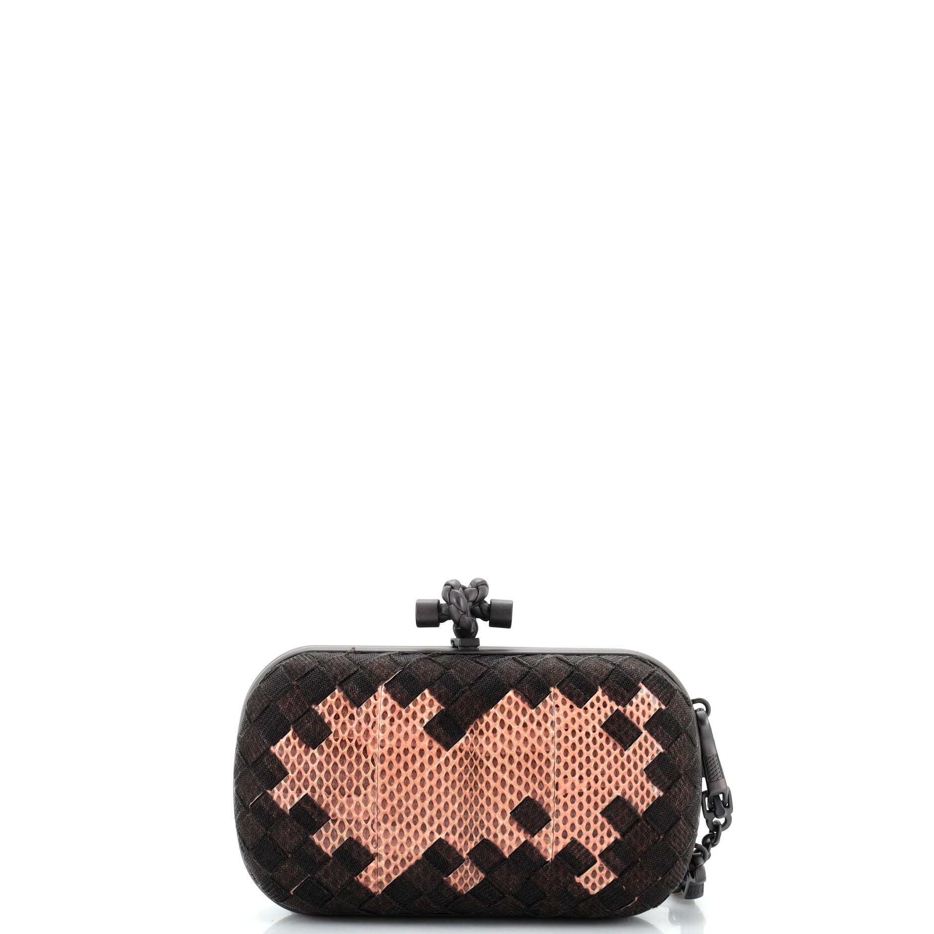 Box Knot Clutch Ayers with Intrecciato Metal Mesh Small
