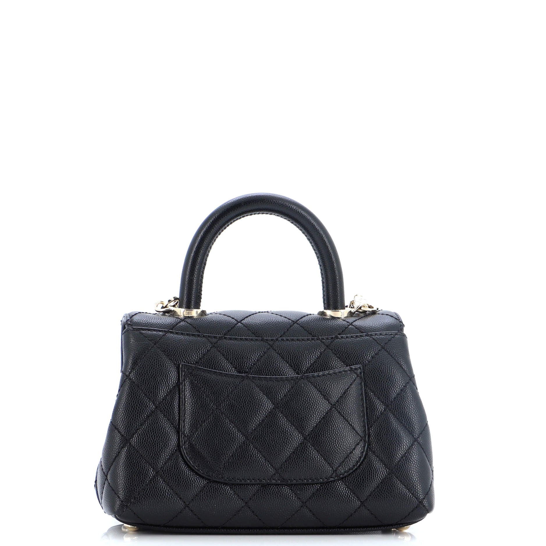 Coco Top Handle Bag Quilted Caviar Extra Mini