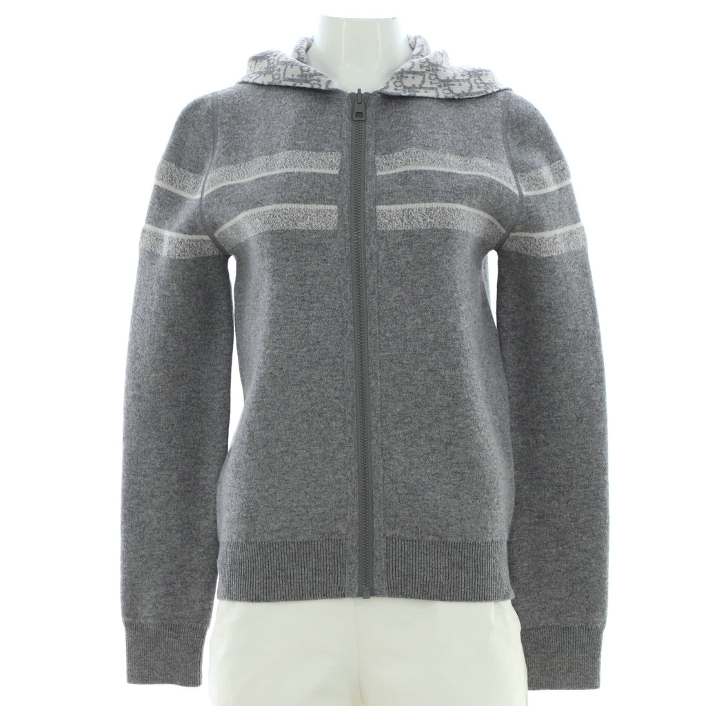 Women's Logo Zip Reversible Hoodie Oblique Cashmere Blend