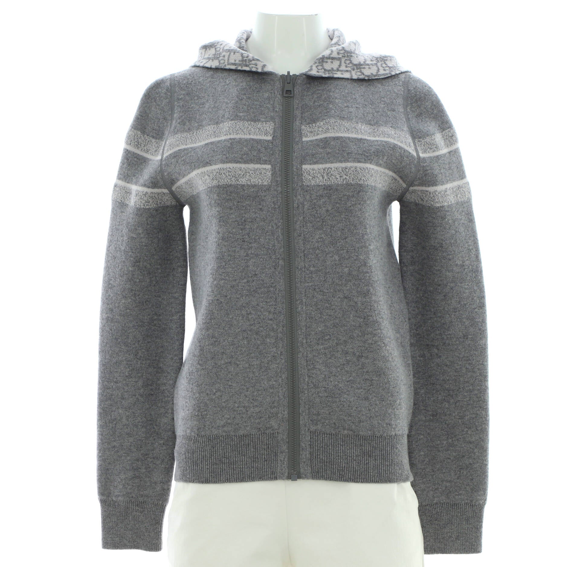 Women's Logo Zip Reversible Hoodie Oblique Cashmere Blend