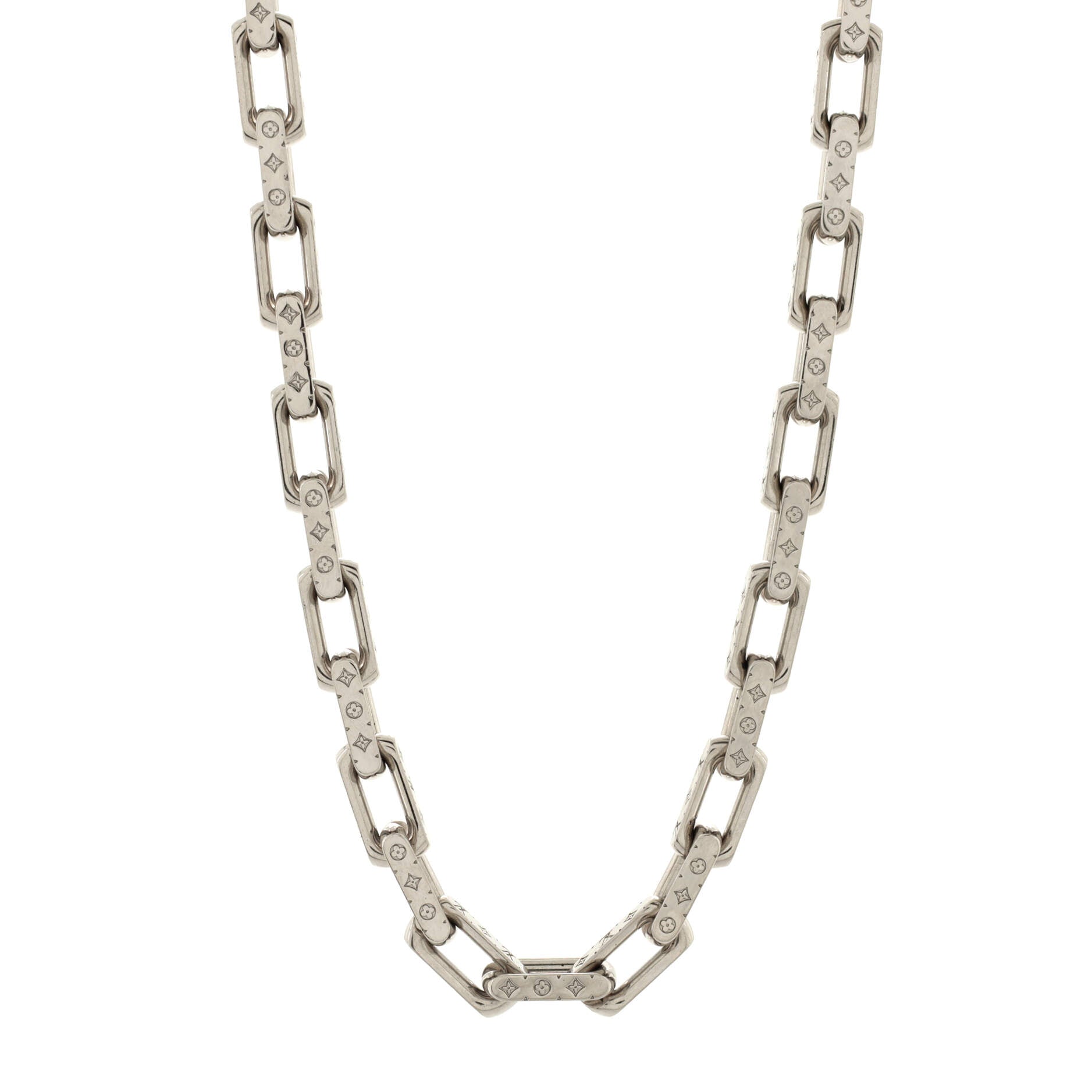 Monogram Chain Necklace Metal