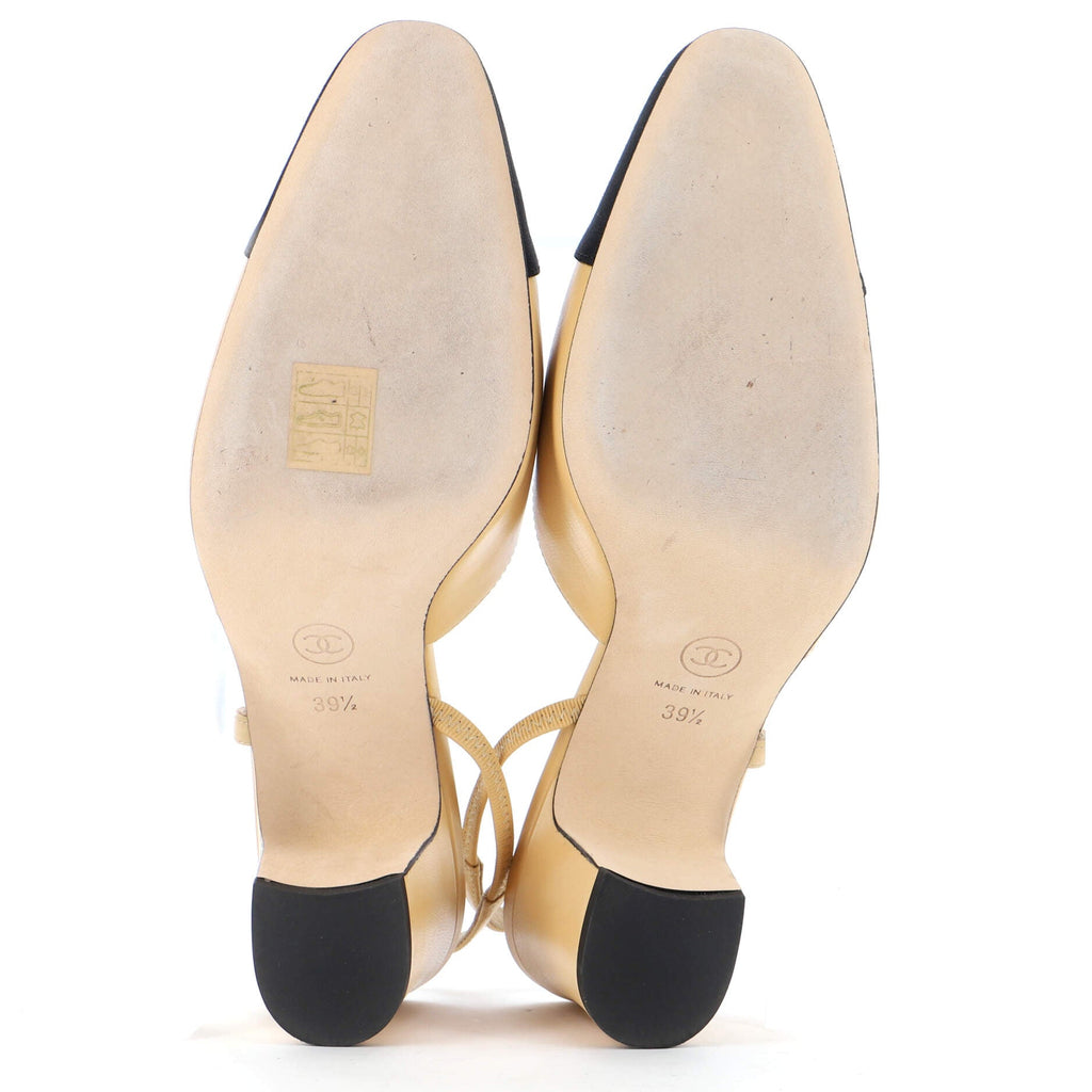 Women’s Cap Toe Slingback Pumps Leather