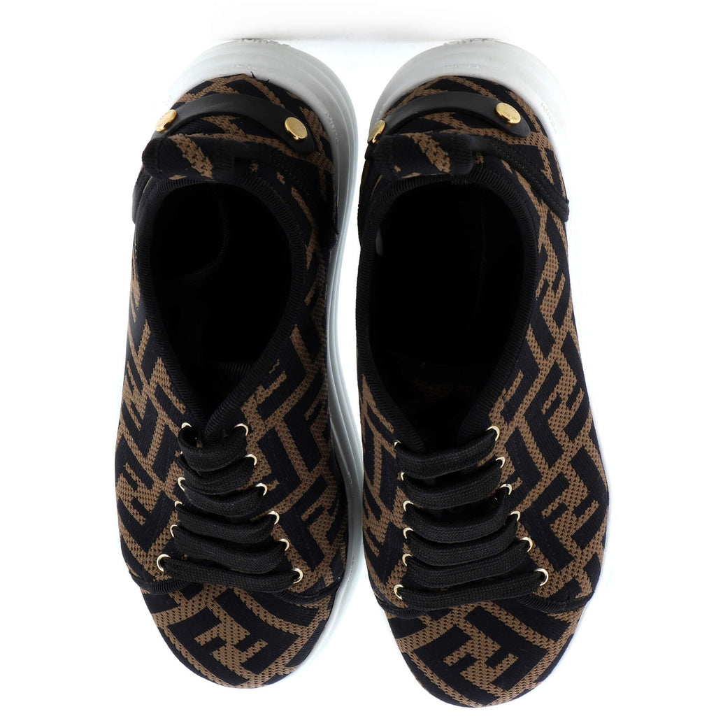 Women's Rise Low-Top Platform Sneakers Perforated Zucca Fabric