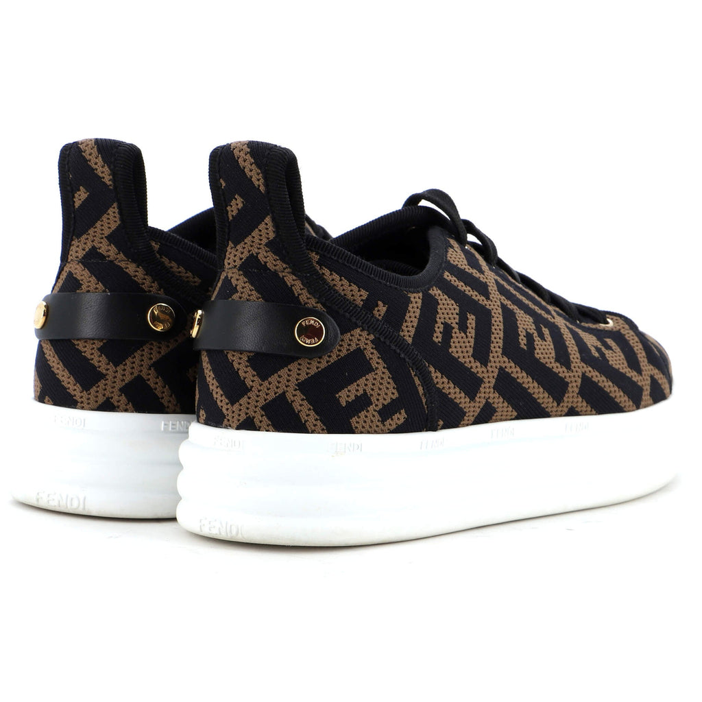 Women's Rise Low-Top Platform Sneakers Perforated Zucca Fabric