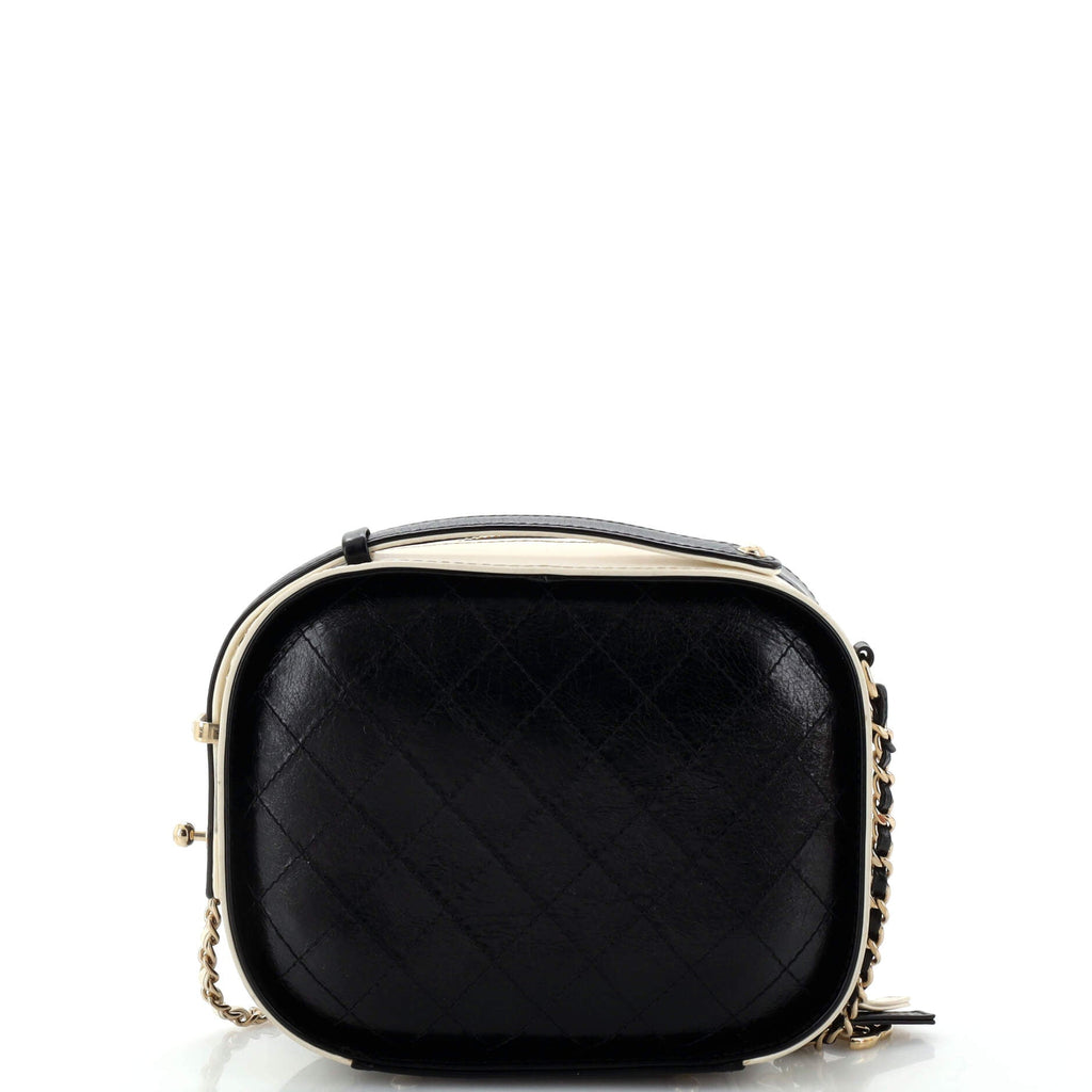 Vanity Case Bag Quilted Crumpled Calfskin Small