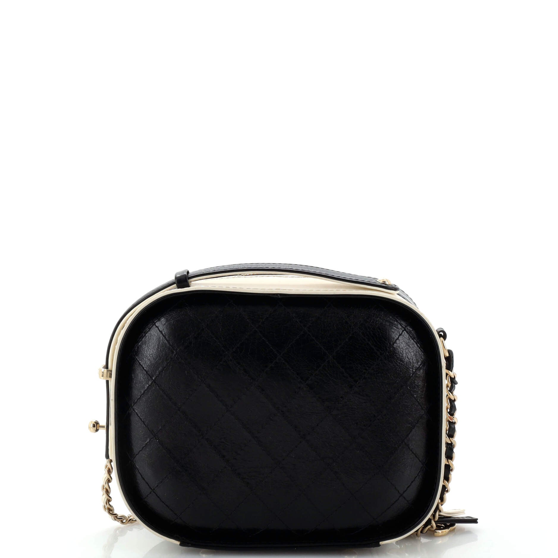 Vanity Case Bag Quilted Crumpled Calfskin Small