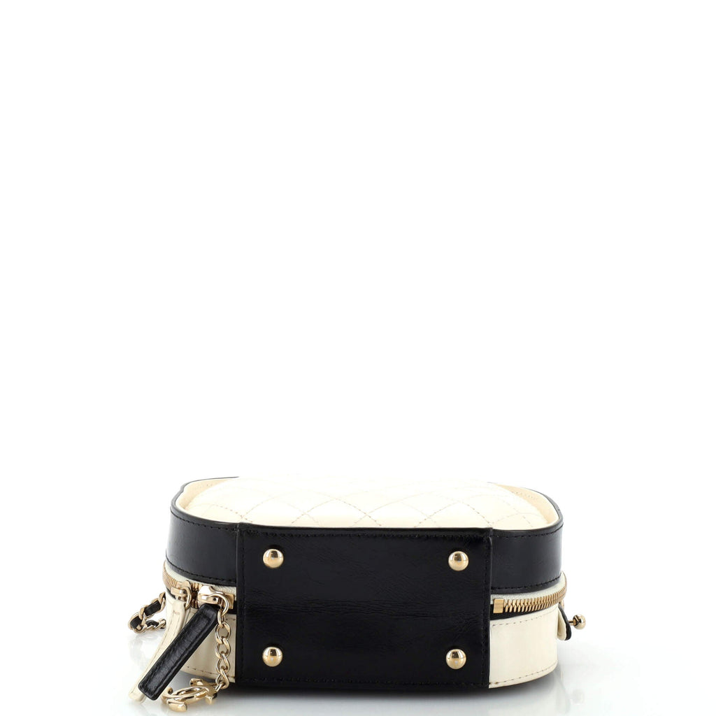 Vanity Case Bag Quilted Crumpled Calfskin Small