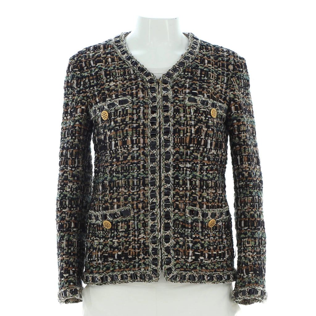 Women's Braid Trim Four Pocket Jacket Tweed