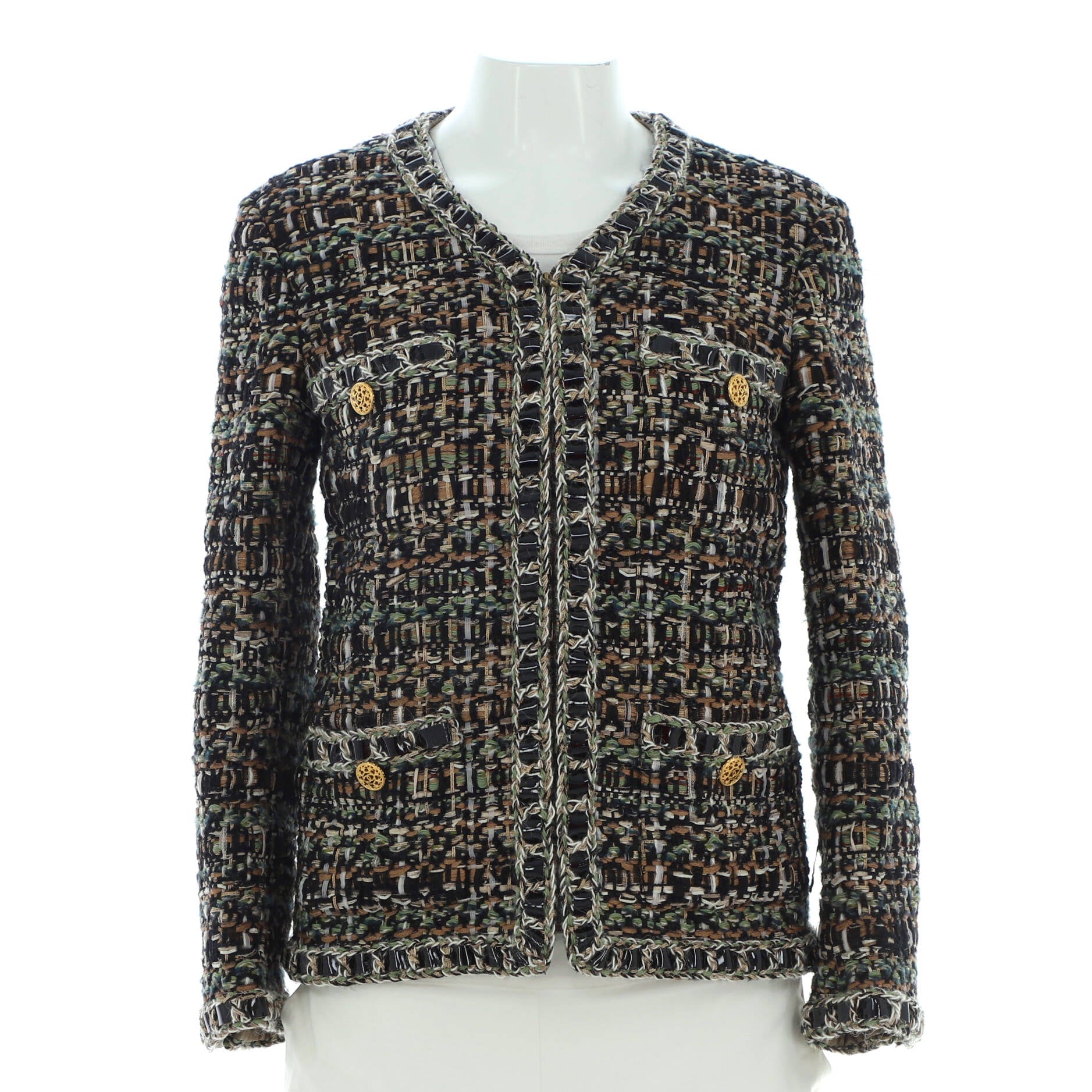 Women's Braid Trim Four Pocket Jacket Tweed