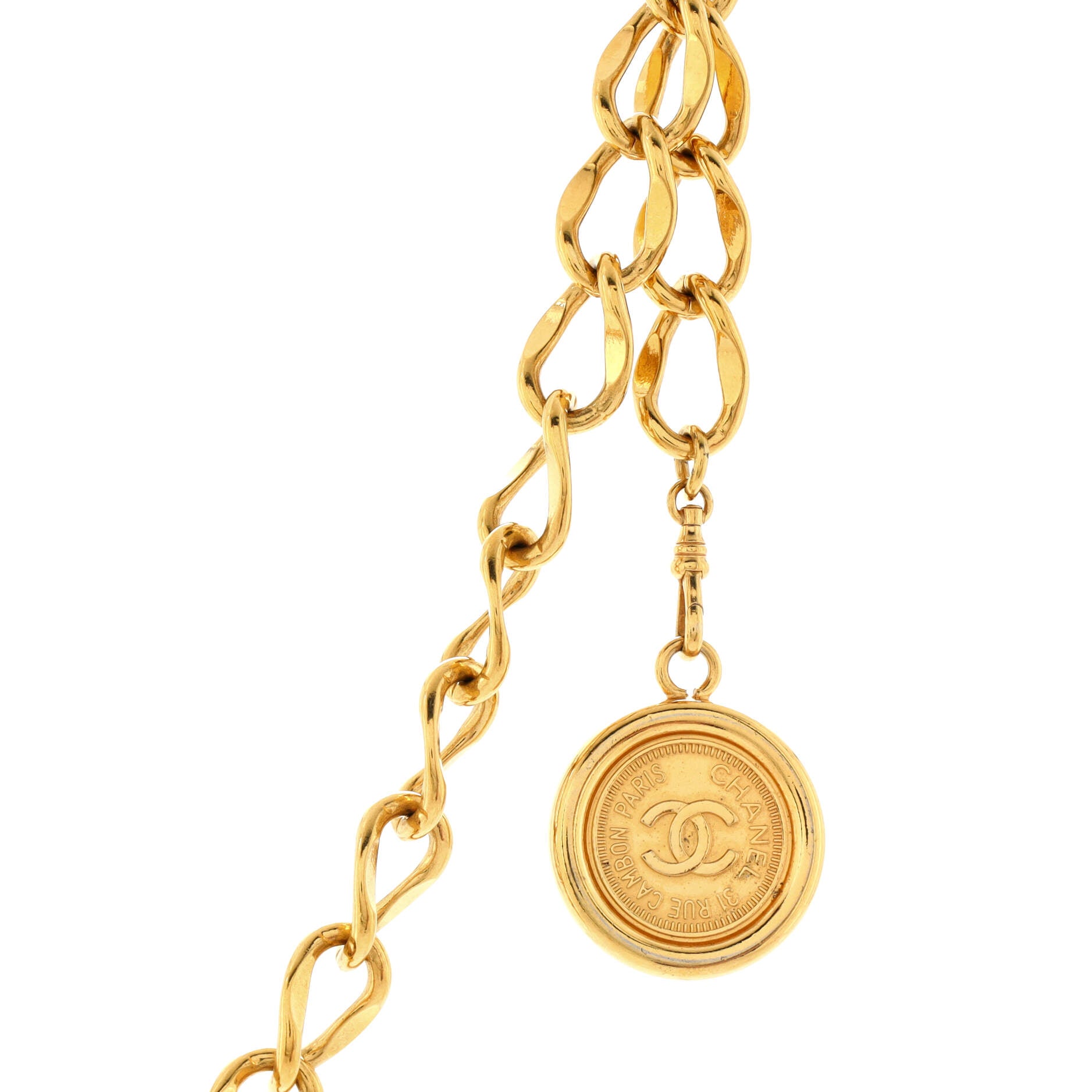 Vintage Medallion Chain Belt Metal 85