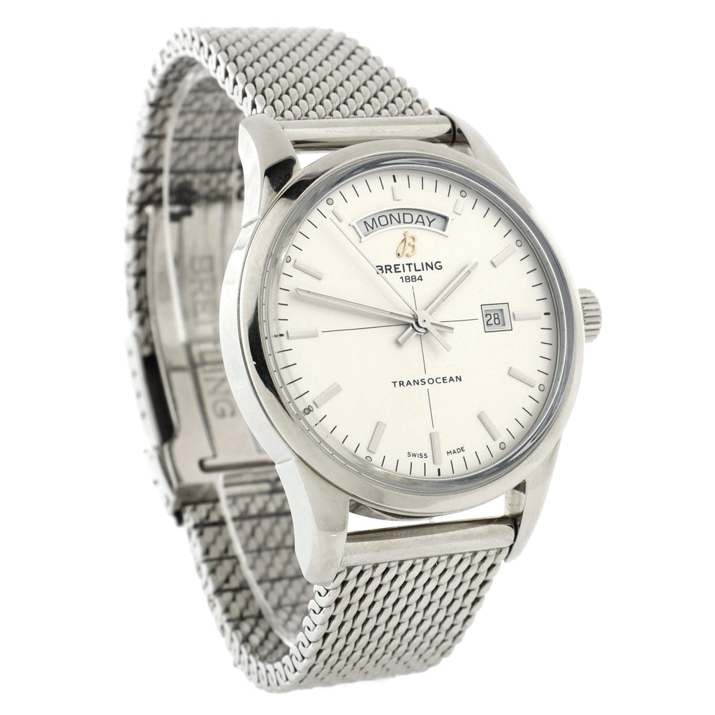Transocean Day Date Automatic Watch Stainless Steel 43