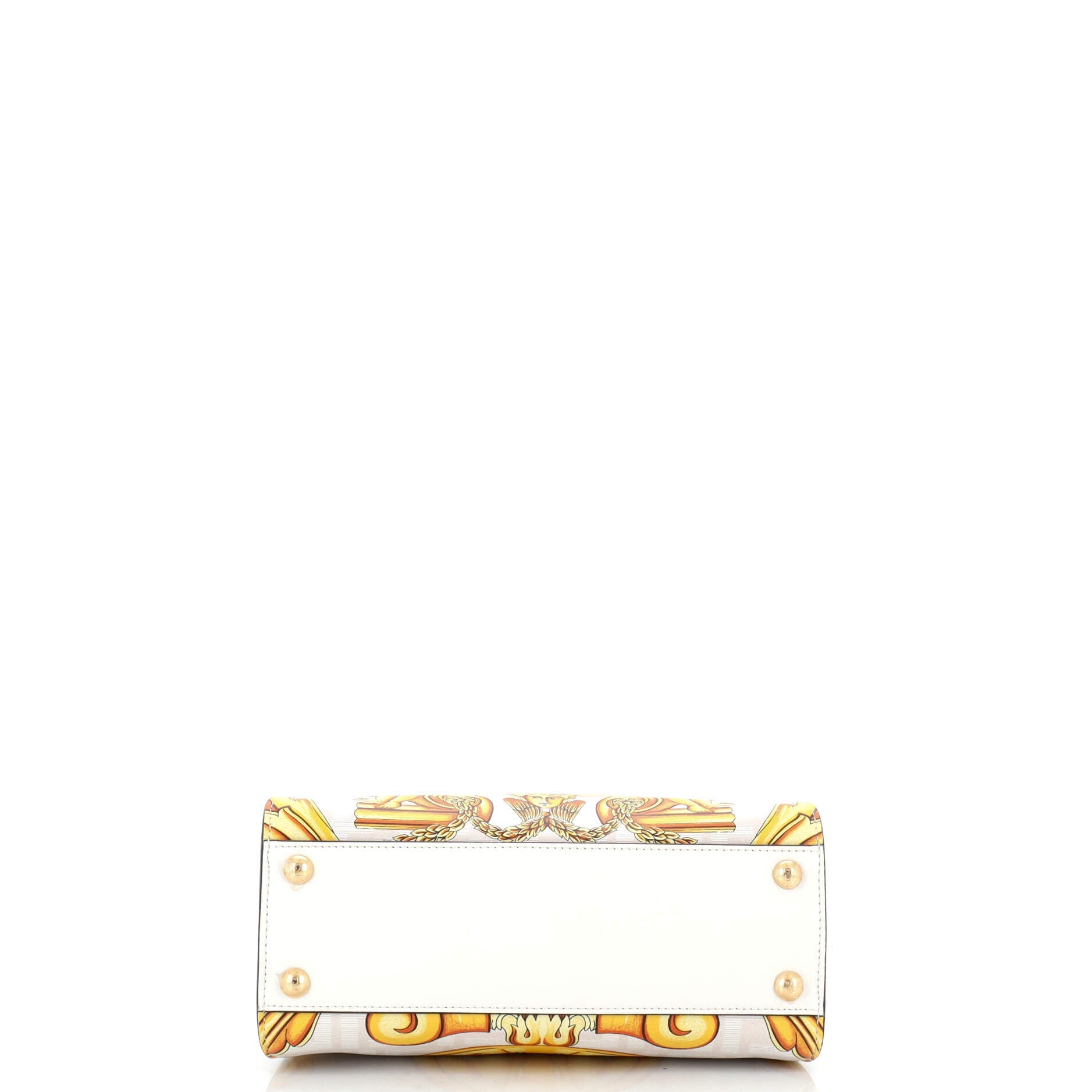 x Versace Fendace Peekaboo Bag Printed Zucca Leather Mini