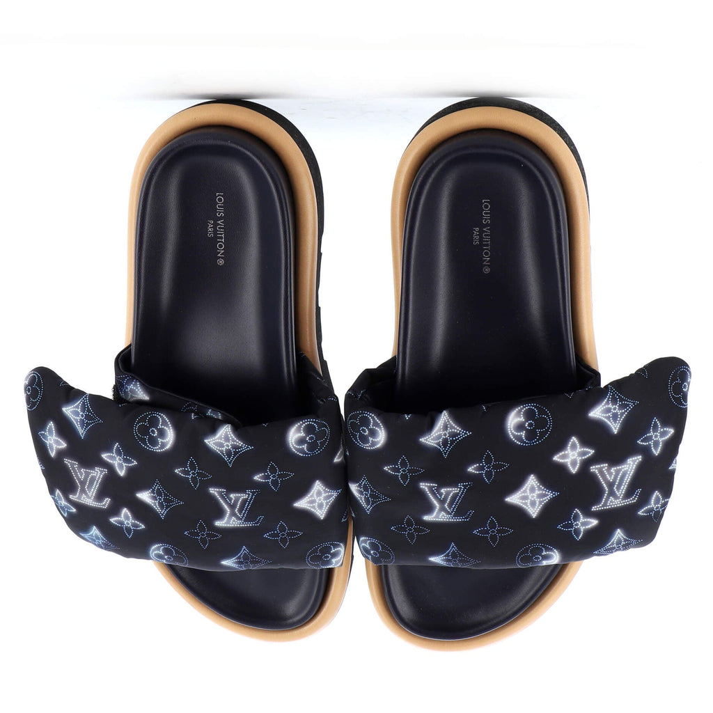 Women's Pool Pillow Comfort Mule Sandals Mahina Monogram Nylon