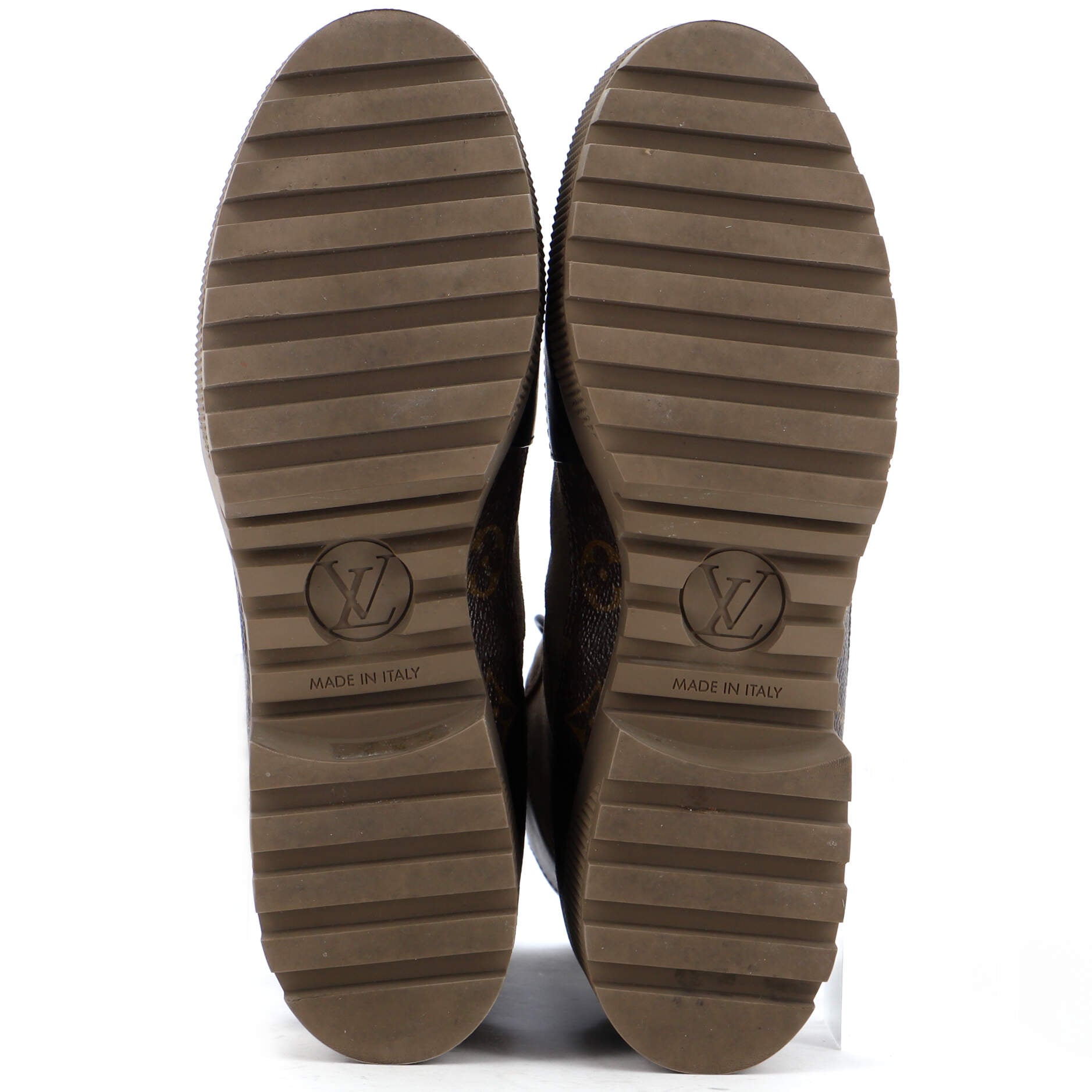Women's Laureate Platform Desert Boots Suede with Monogram Canvas