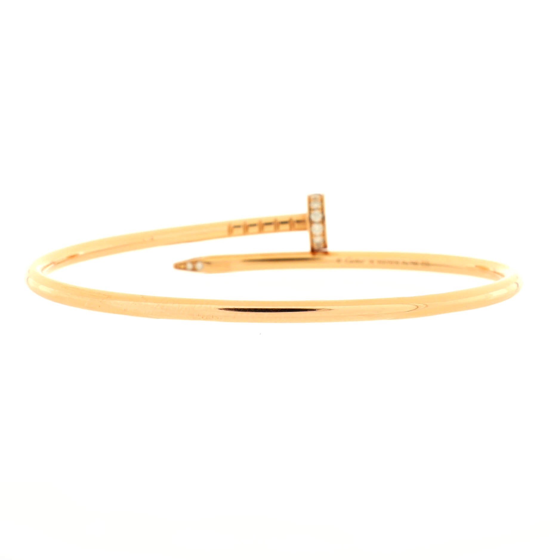Juste un Clou Bracelet 18K Rose Gold with Diamonds Small