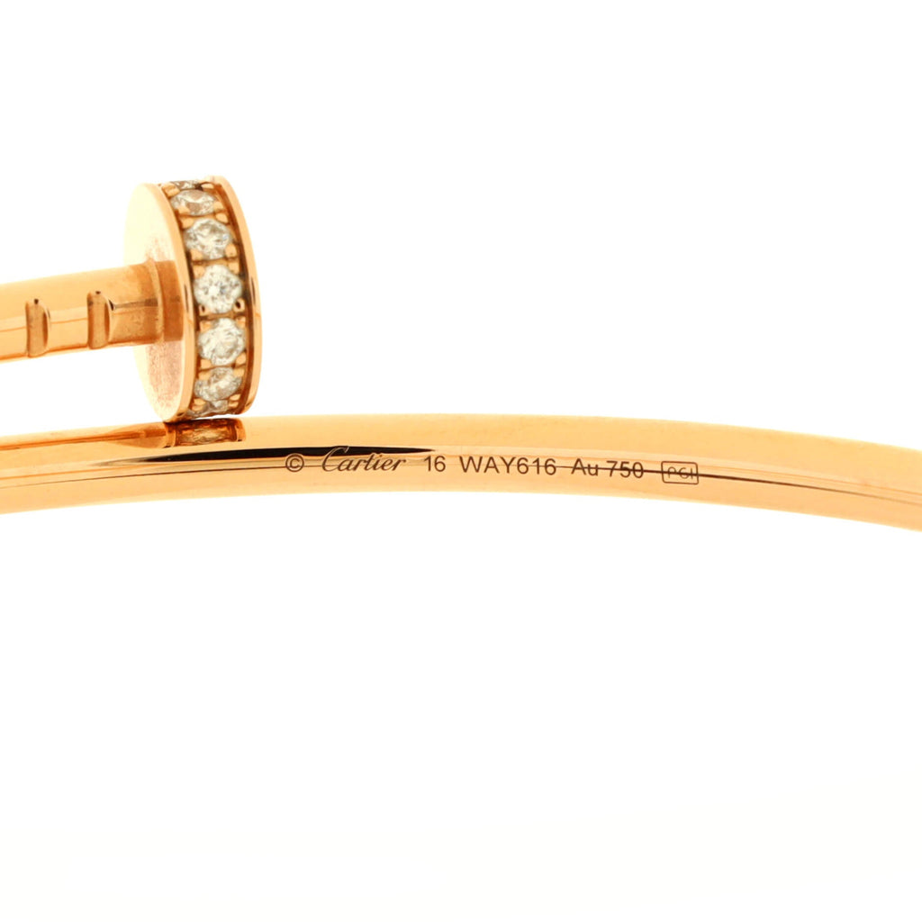 Juste un Clou Bracelet 18K Rose Gold with Diamonds Small
