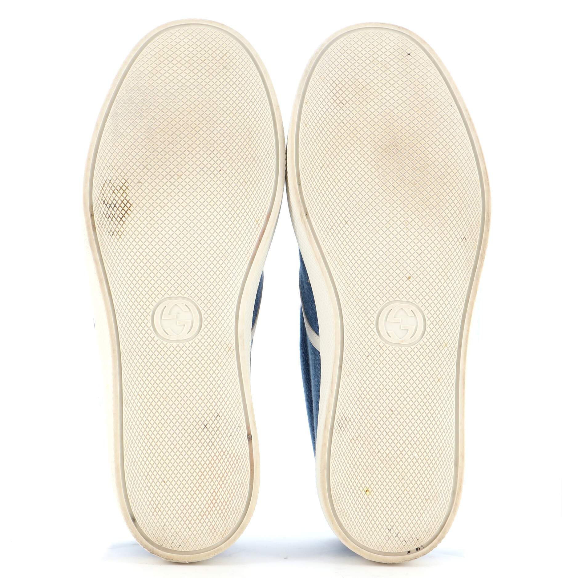 Men's Kura Logo Slip On Sneakers Embroidered Denim