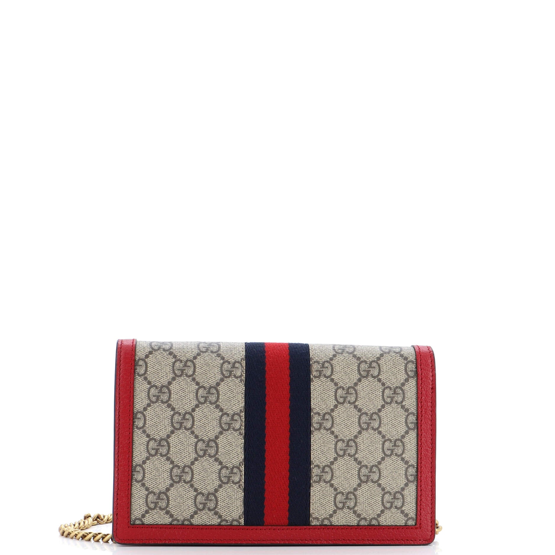 Queen Margaret Chain Wallet GG Coated Canvas Mini