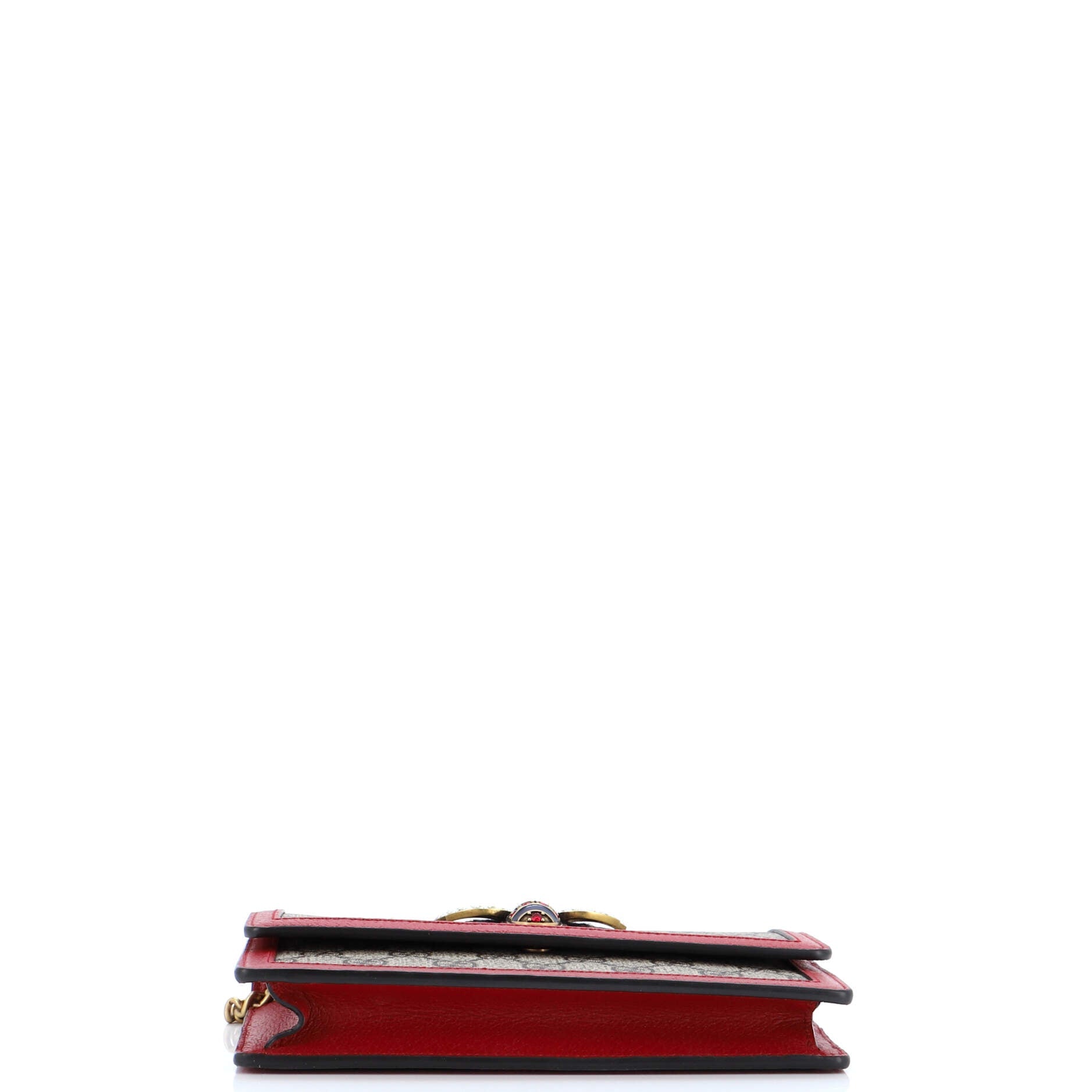 Queen Margaret Chain Wallet GG Coated Canvas Mini