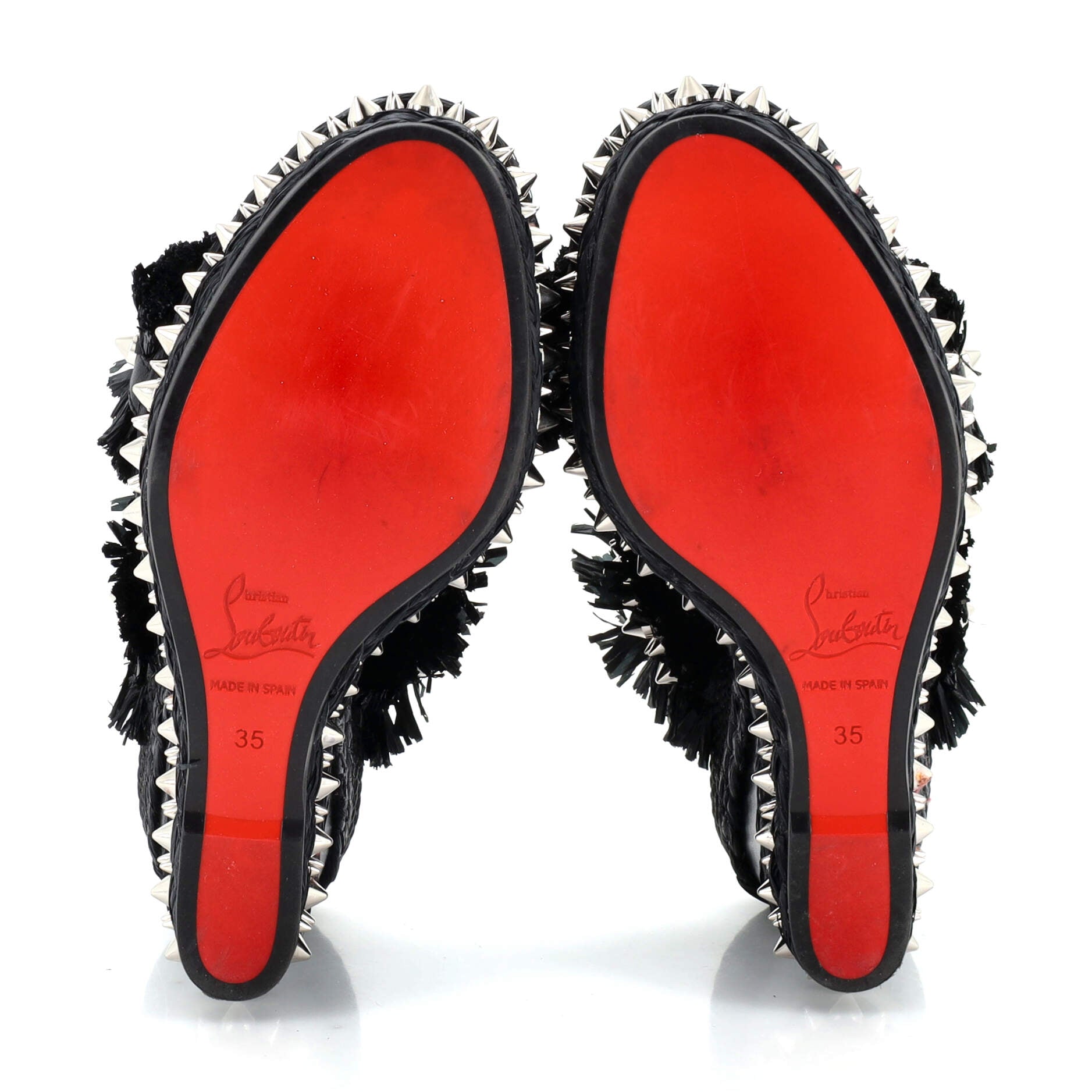 Women's Voltinoudou Wedge Sandals Spiked Raffia 110
