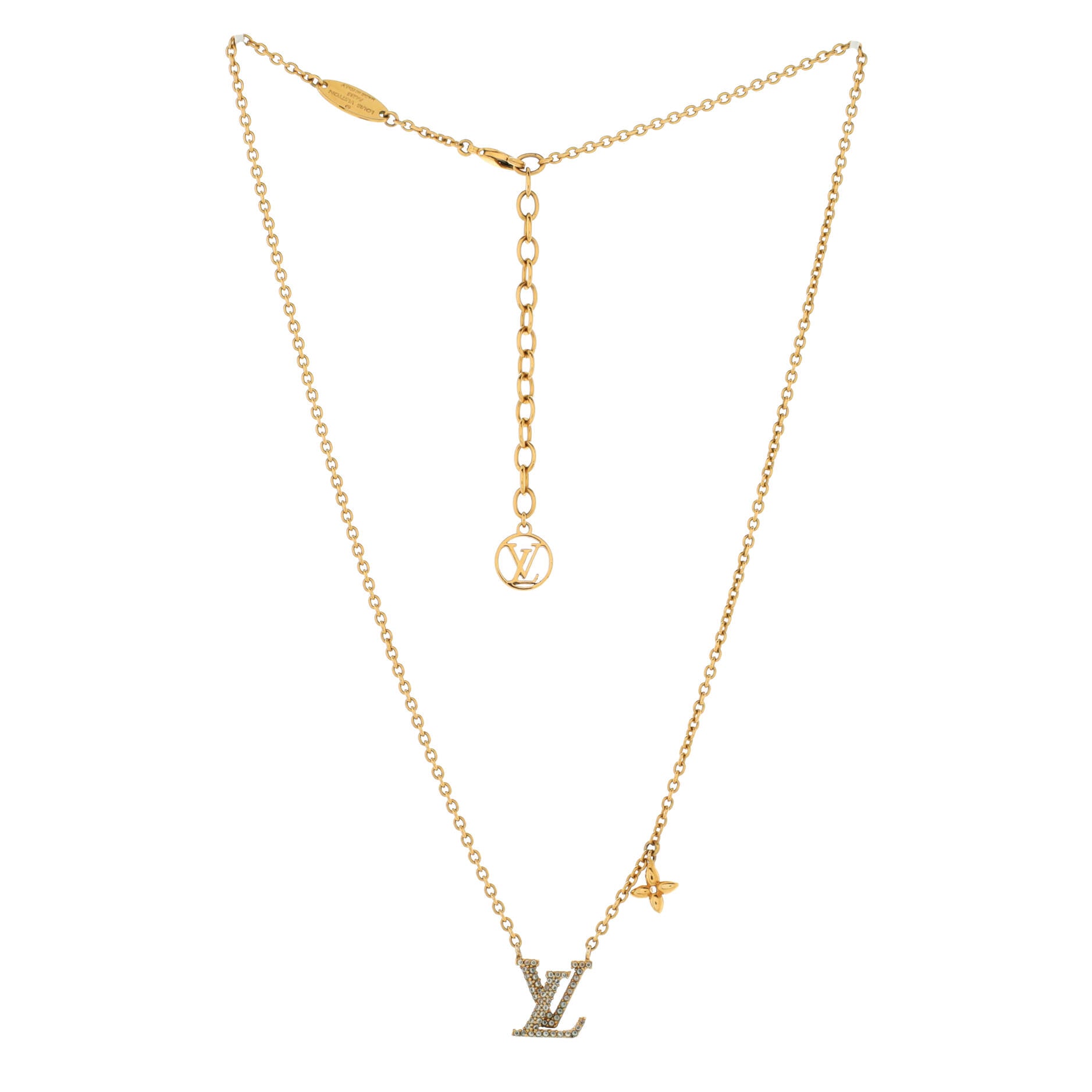 LV Iconic Necklace Metal with Crystals