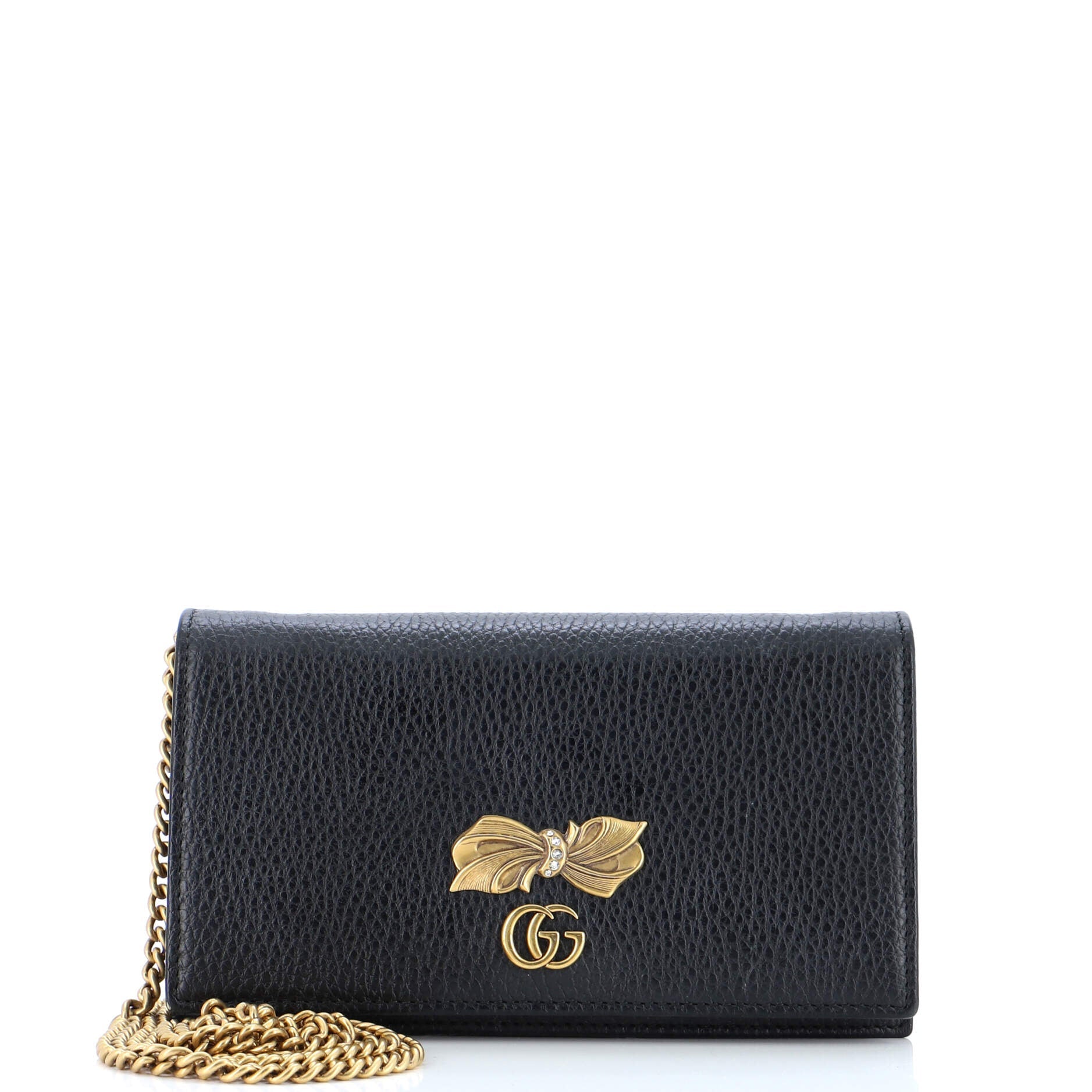 GG Marmont Chain Wallet Embellished Leather Mini