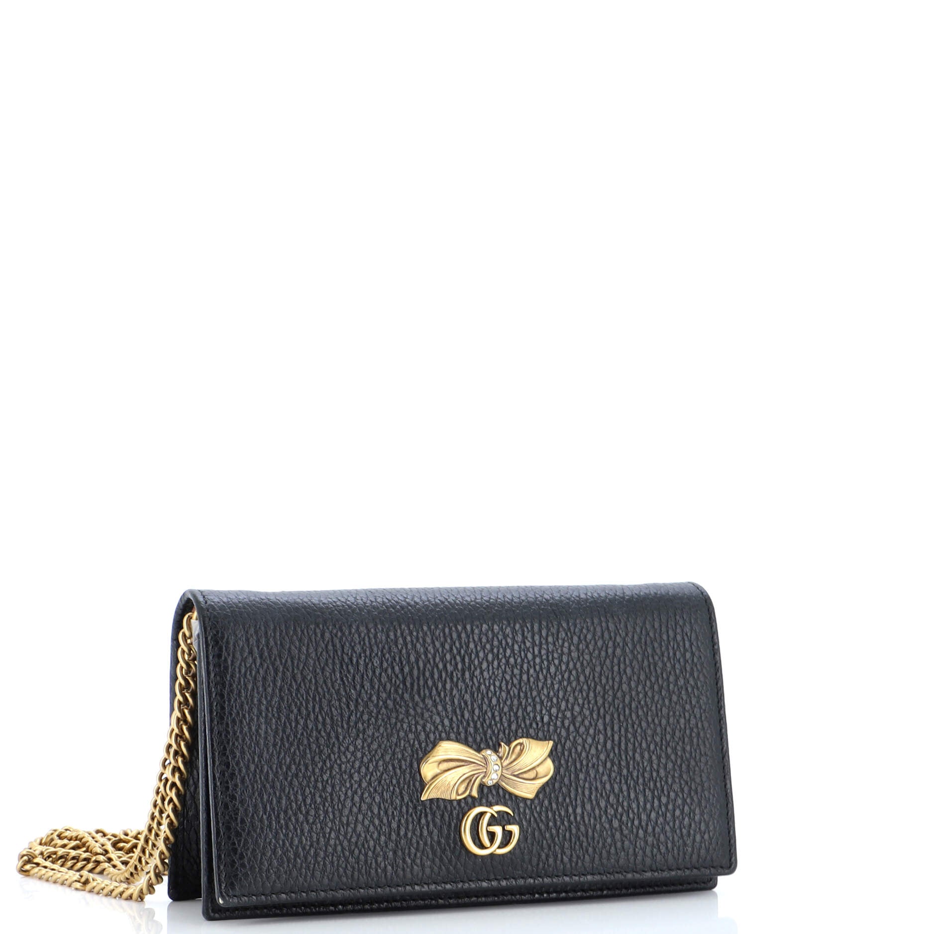 GG Marmont Chain Wallet Embellished Leather Mini